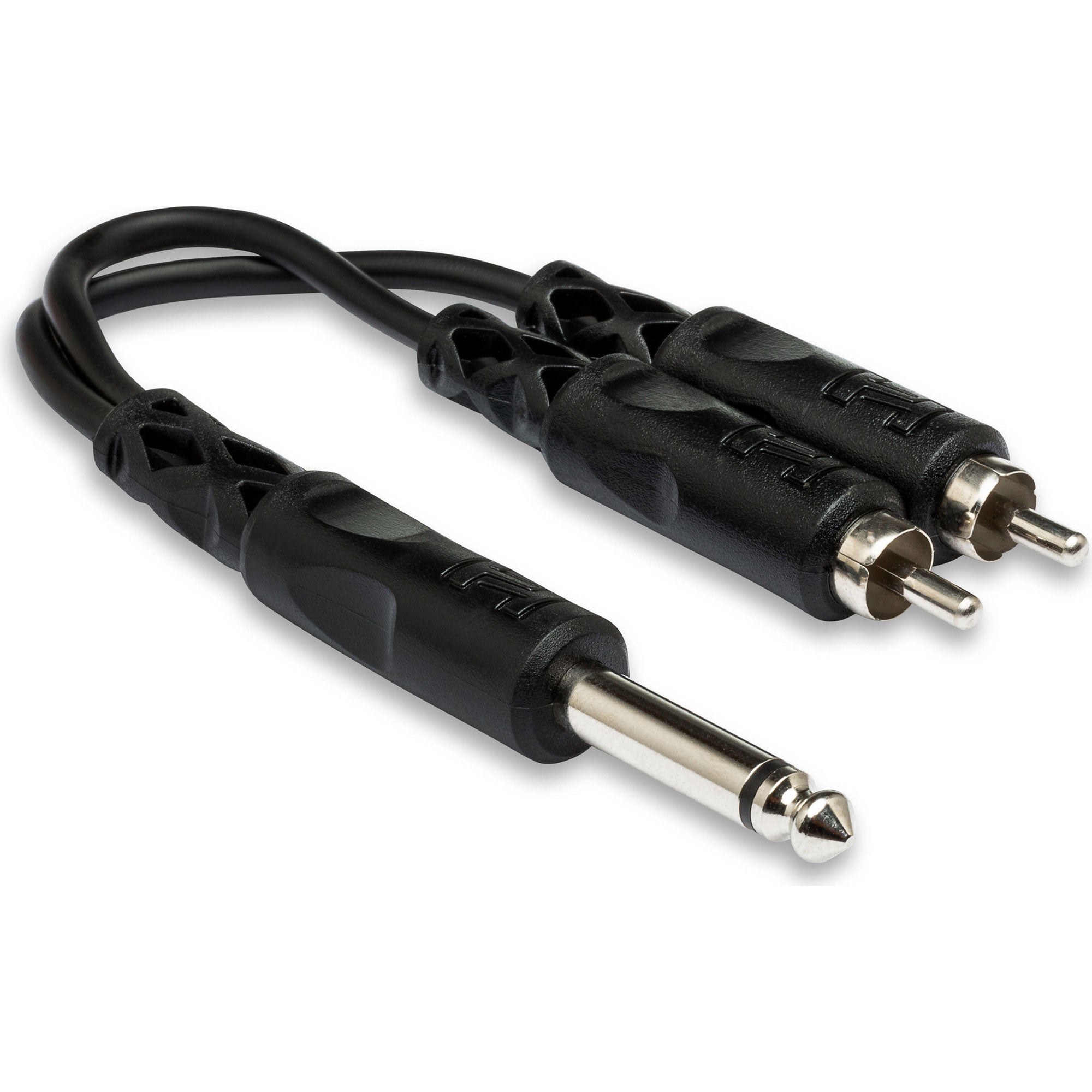Hosa YPR-124 1/4" TS Male to Dual RCA Male Y Cable