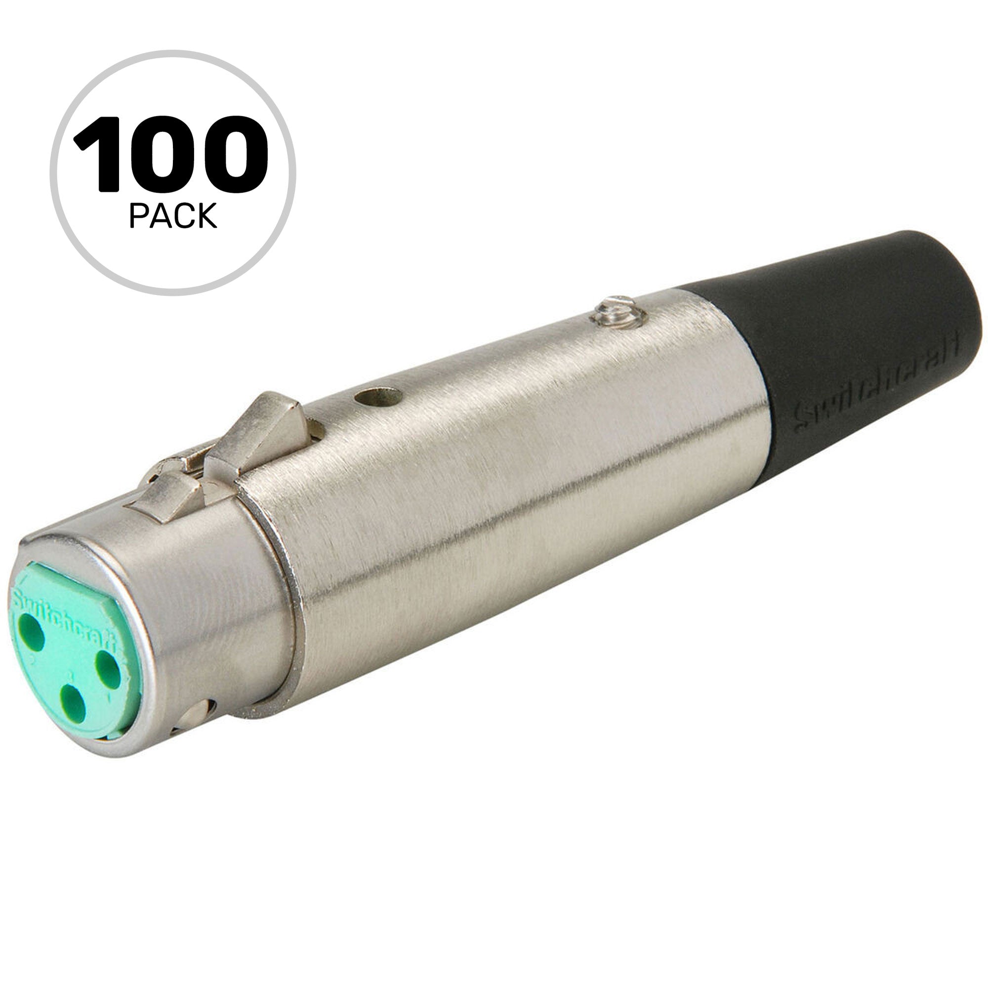 Switchcraft A3F Female 3-Pin XLR Cable Connector (100 Pack)