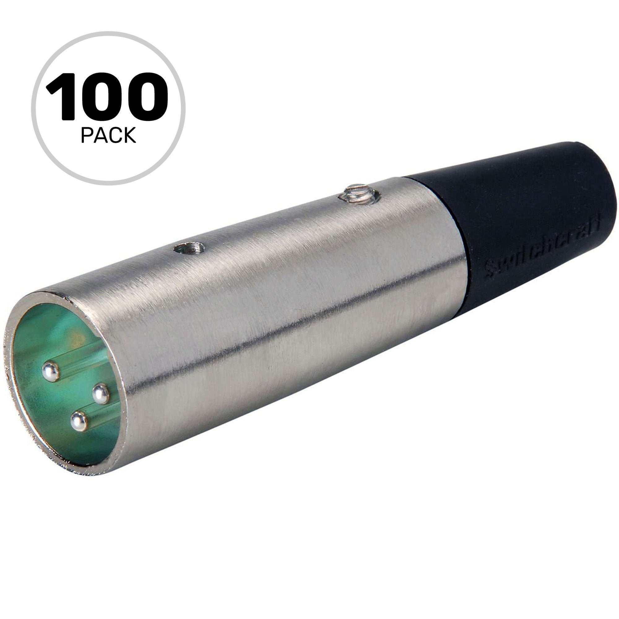 Switchcraft A3M Male 3-Pin XLR Cable Connector (100 Pack)