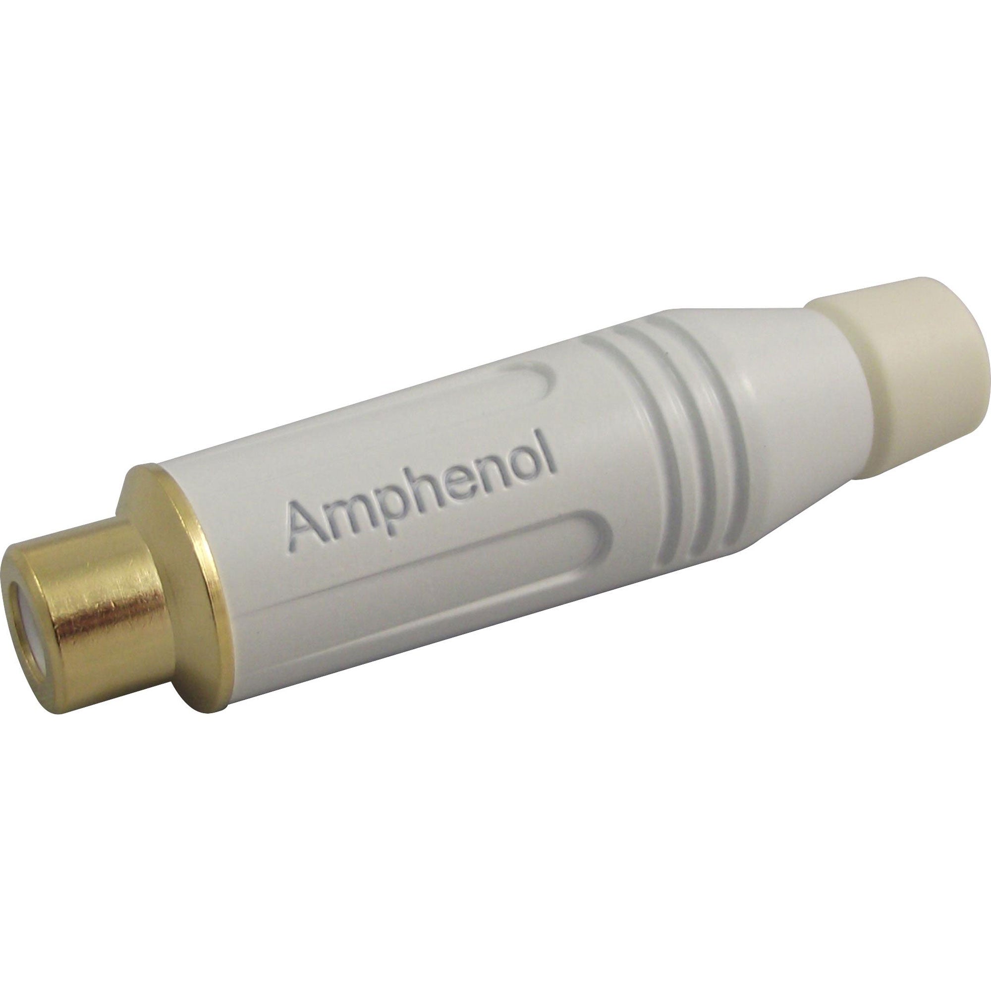 Amphenol ACJR-WHT Gold Plated Female RCA Phono Cable Mount Connector (White, 50 Pack)