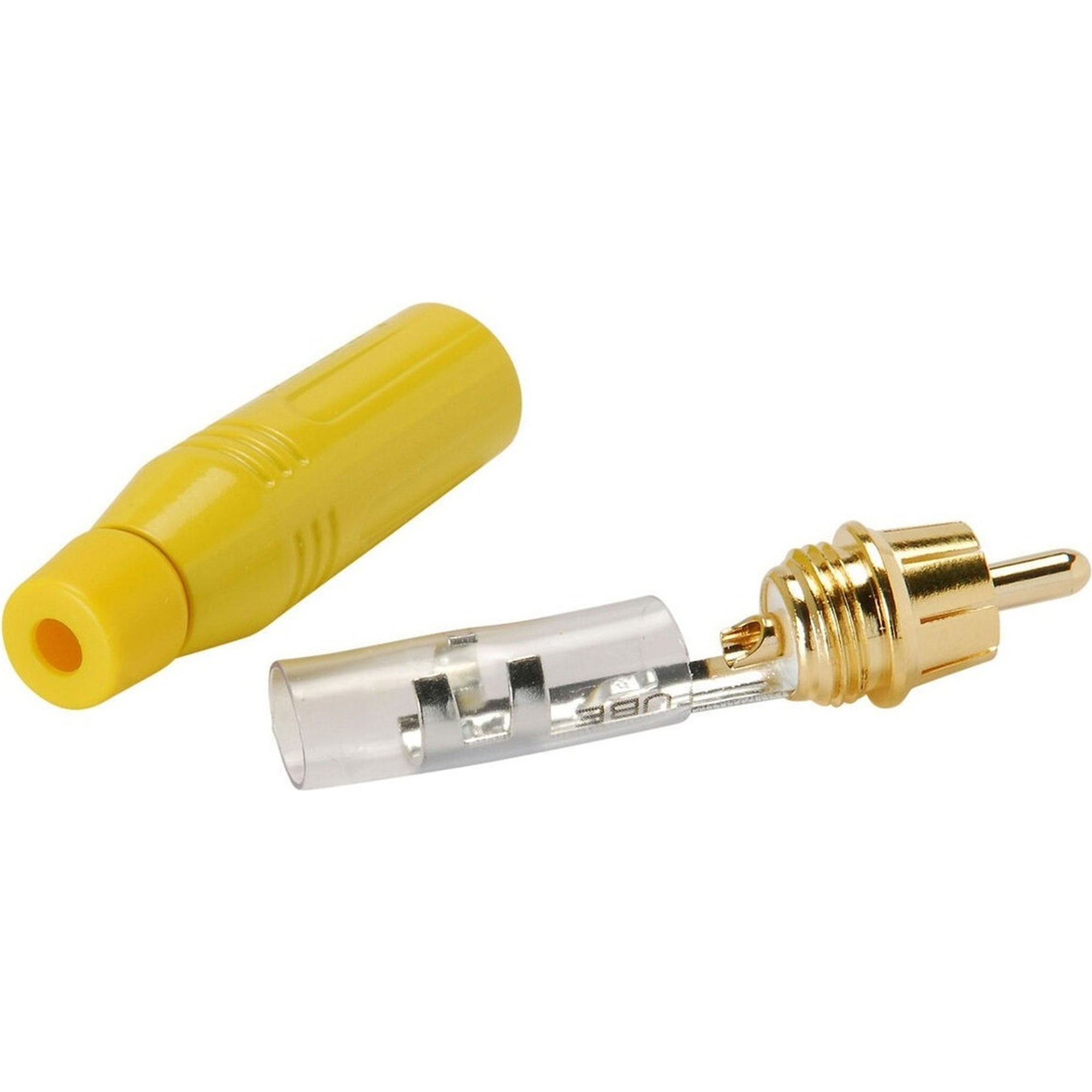 Amphenol ACJR-YEL Gold Plated Female RCA Phono Cable Mount Connector (Yellow, 50 Pack)