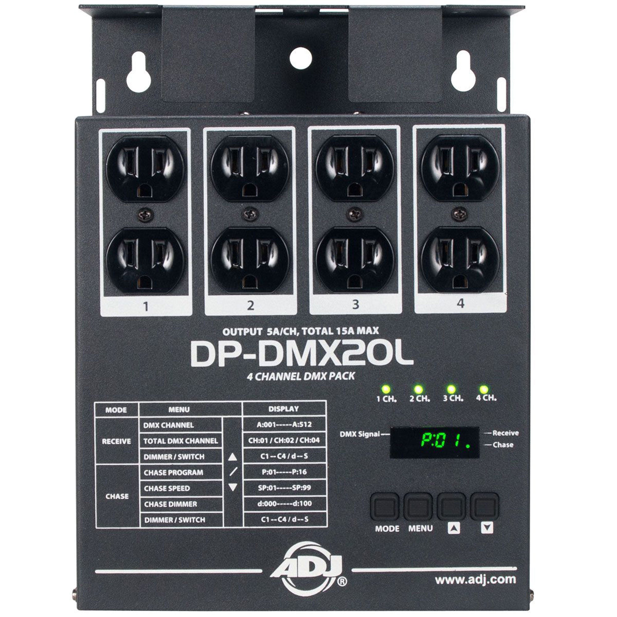 American DJ DP-DMX20L 4-Channel DMX Dimmer Pack