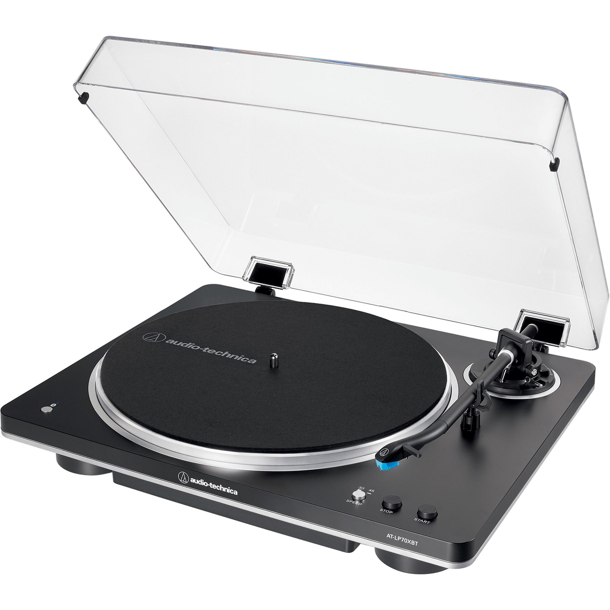 Audio-Technica AT-LP70XBT Fully Automatic Belt-Drive Turntable with Bluetooth (Black/Silver)