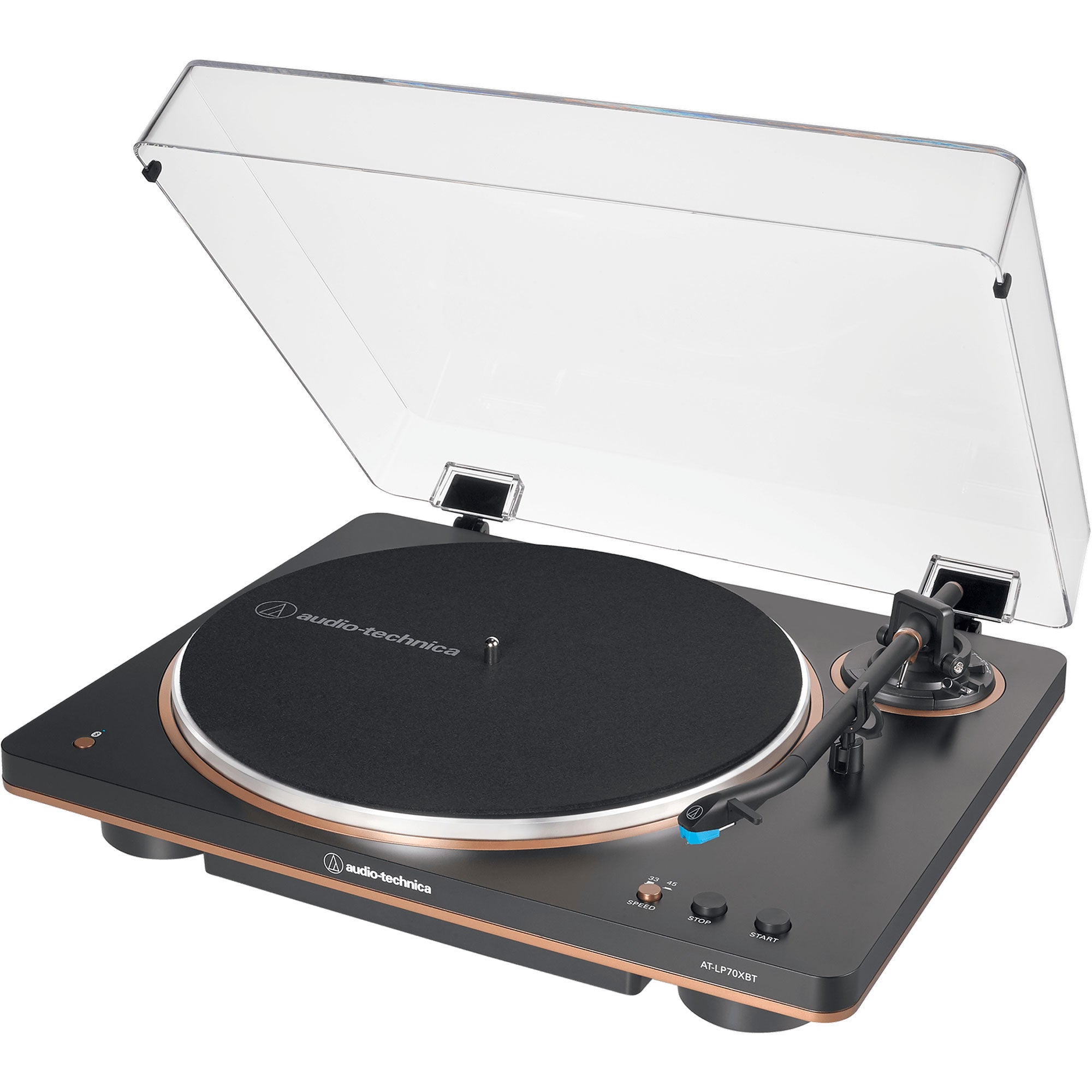 Audio-Technica AT-LP70XBT Fully Automatic Belt-Drive Turntable with Bluetooth (Black/Bronze)