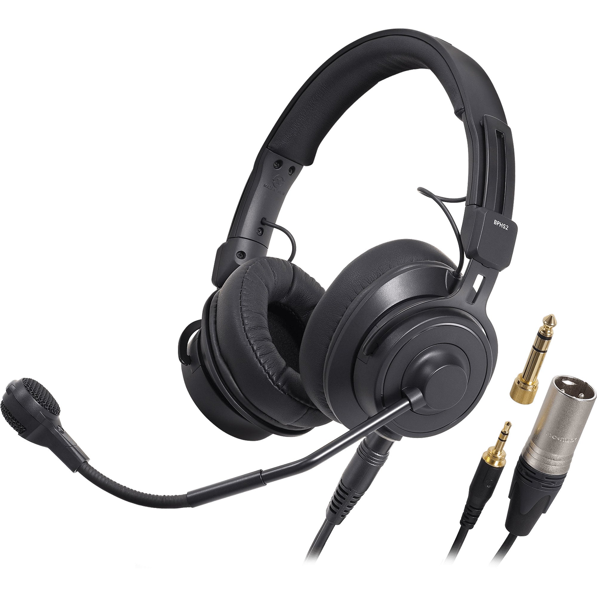 Audio-Technica BPHS2a Broadcast Stereo Headset with Hypercardioid Dynamic Boom Microphone