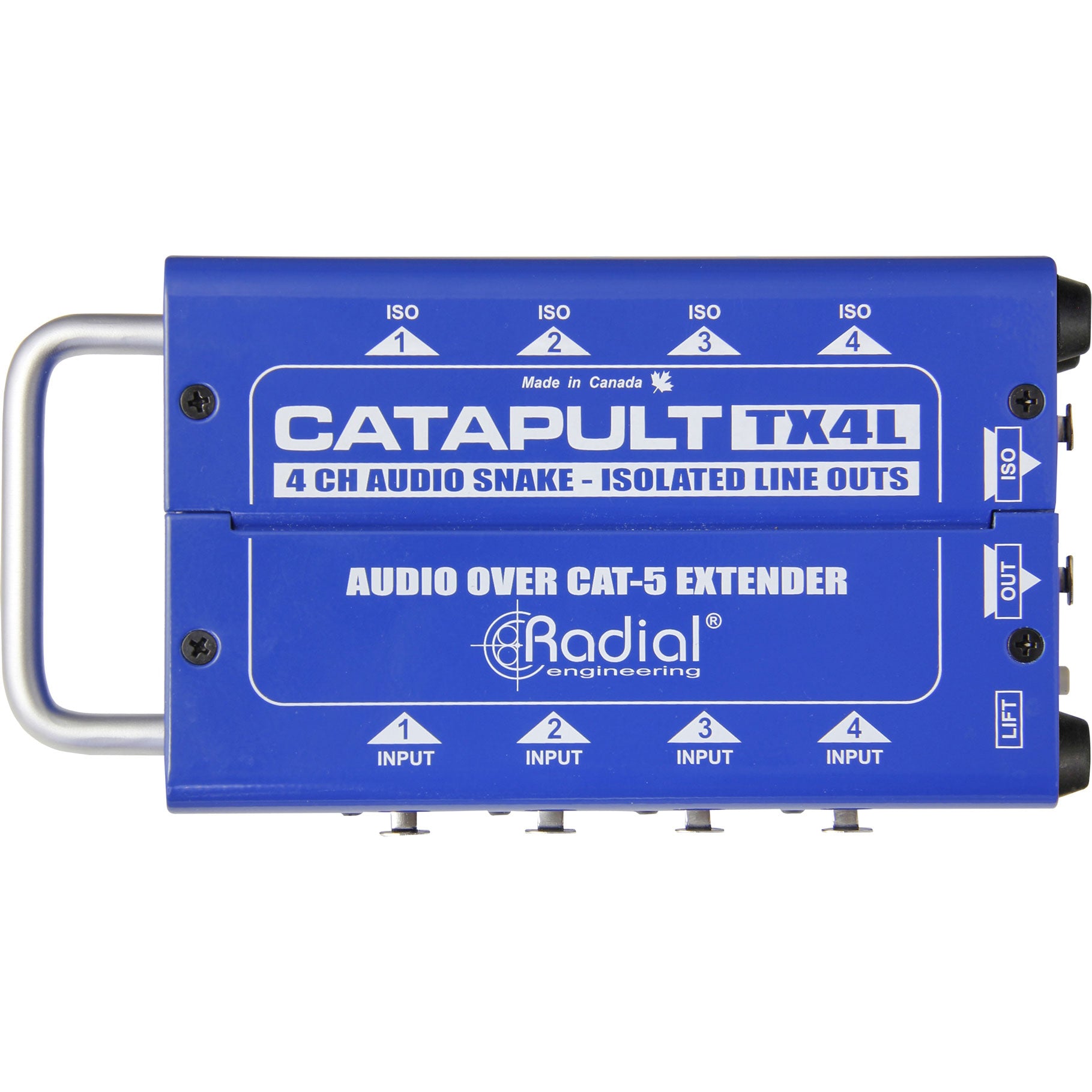 Radial Engineering Catapult TX4L 4-Channel Cat5/Cat6 Line-Level Analog Audio Snake (Transmitter)