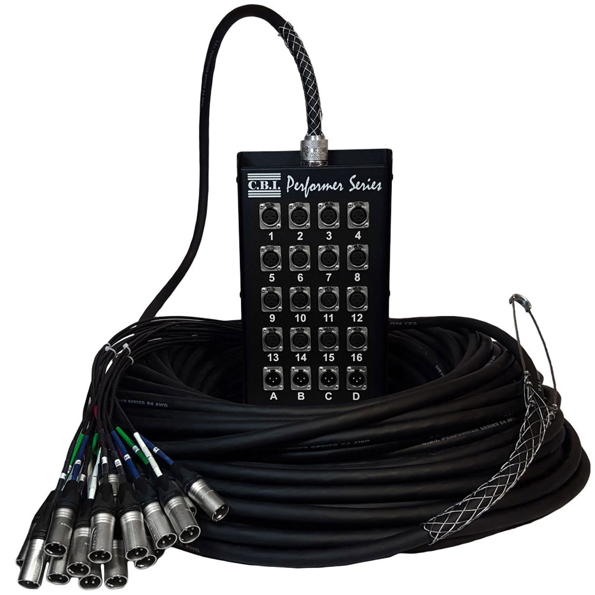 CBI MCB16-1204X-50 16-Channel Audio Snake with 4 x XLR Returns (50')