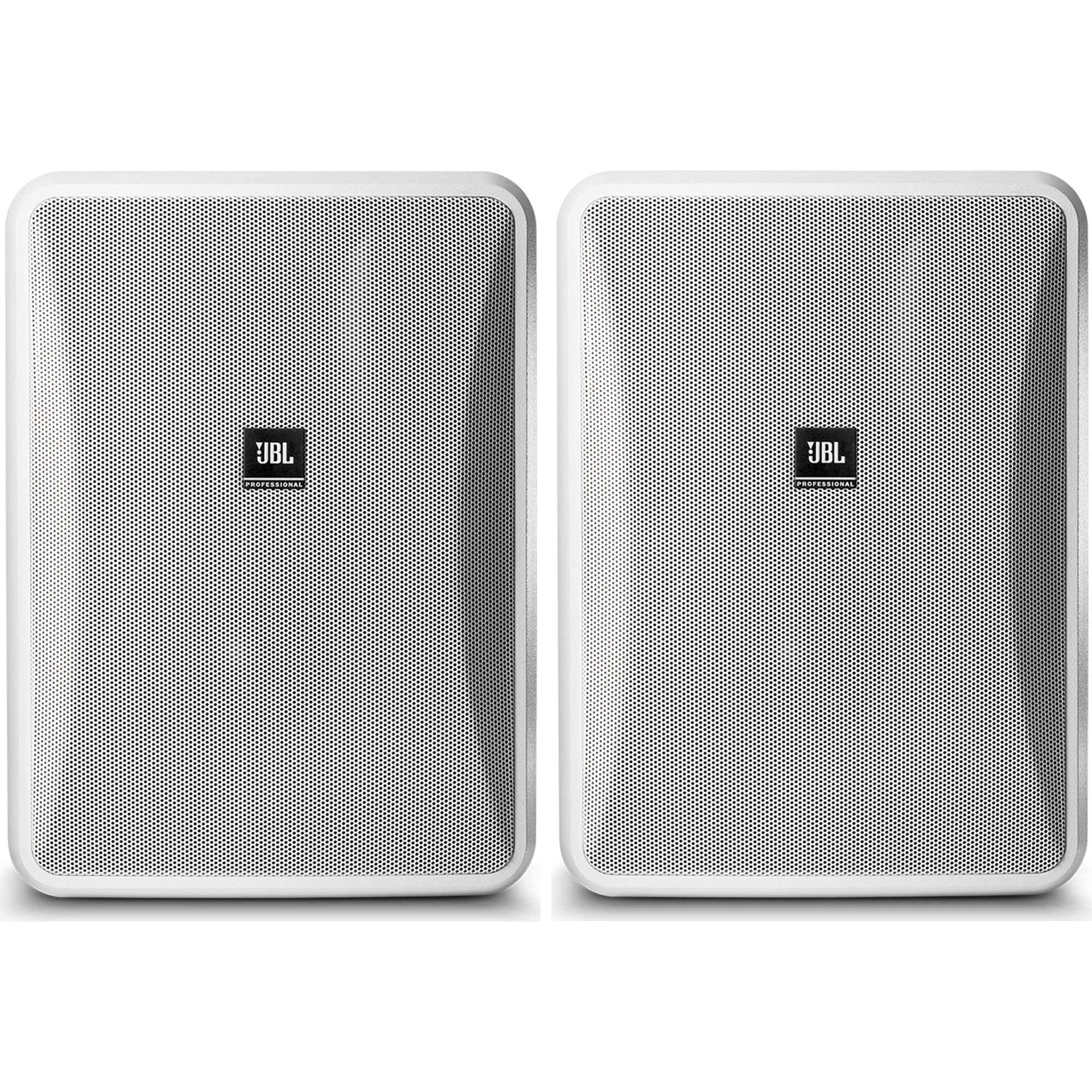 JBL Control 28-1 8" High Output Indoor/Outdoor Background/Foreground Speaker (White, Pair)