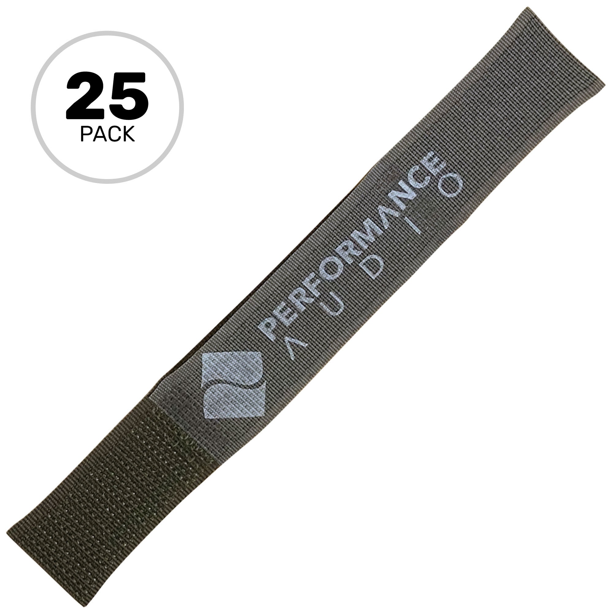 Cord-Lox 310-C Closed Loop Velcro Hook and Loop Cable Ties (1" x 10", Grey, 25 Pack)