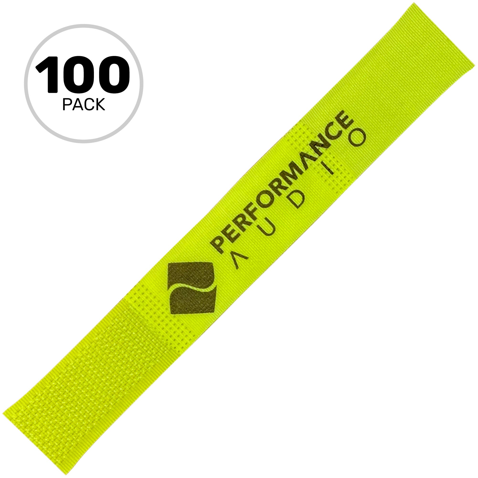 Cord-Lox 307-C Closed Loop Velcro Hook and Loop Cable Ties (1" x 7", Neon Yellow, 100 Pack)