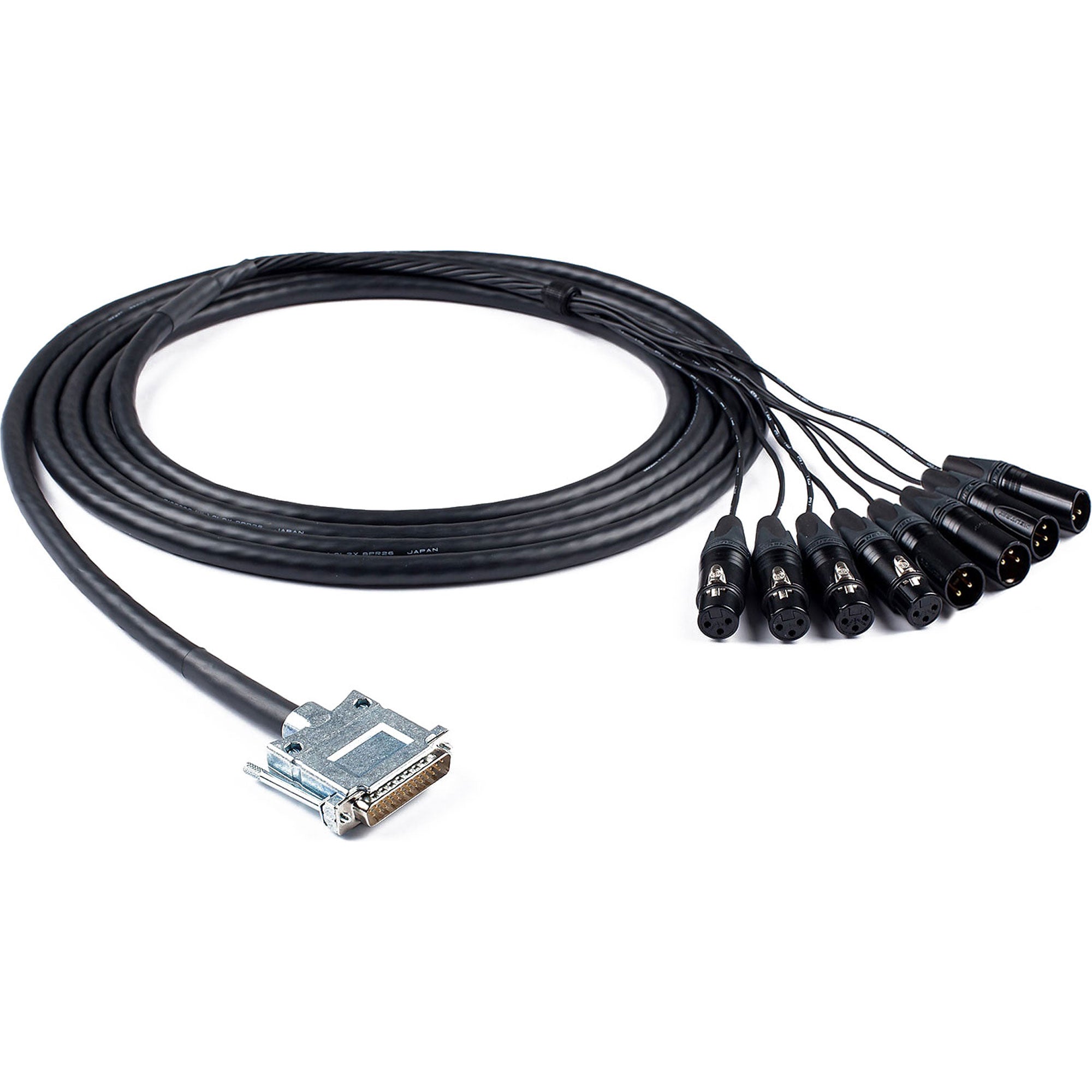 Custom Cables 8-Channel AES/EBU Digital Audio Snake Made from Mogami W3162 (DB25 to XLR)