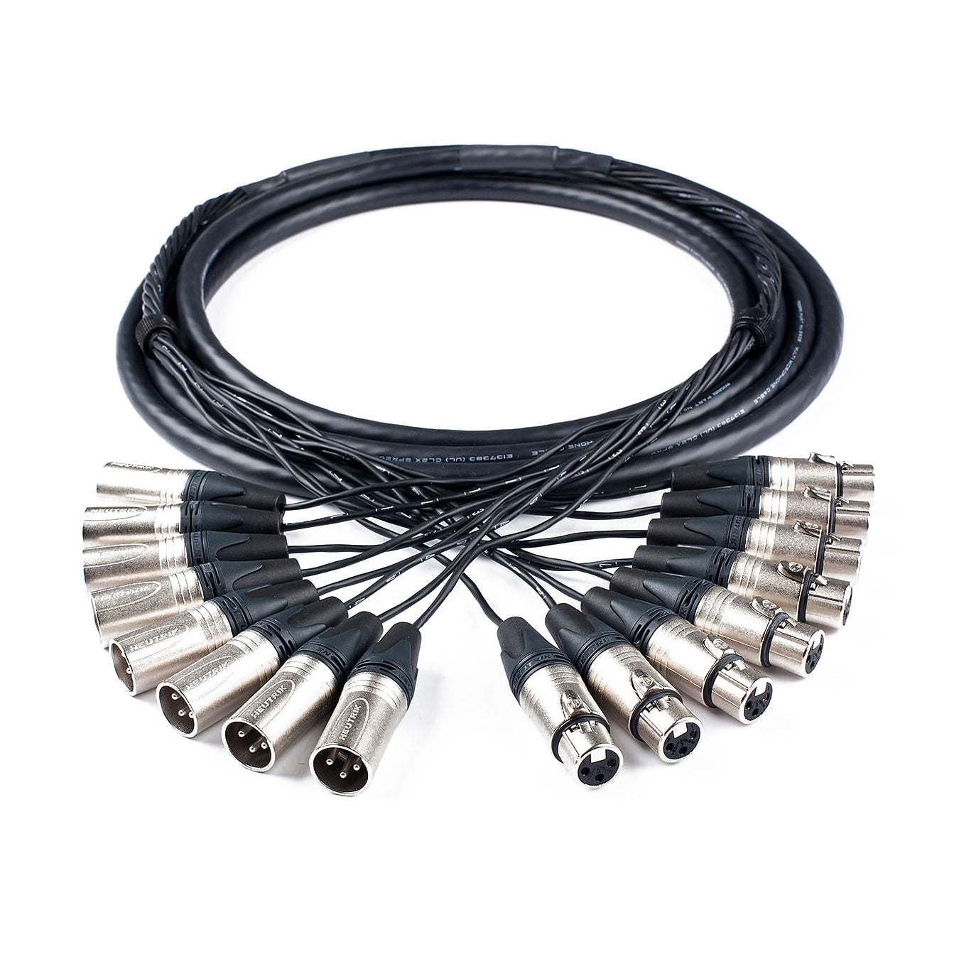 Custom Cables 8-Channel AES/EBU Digital Audio Snake Made from Mogami W3162 & Pro Connectors