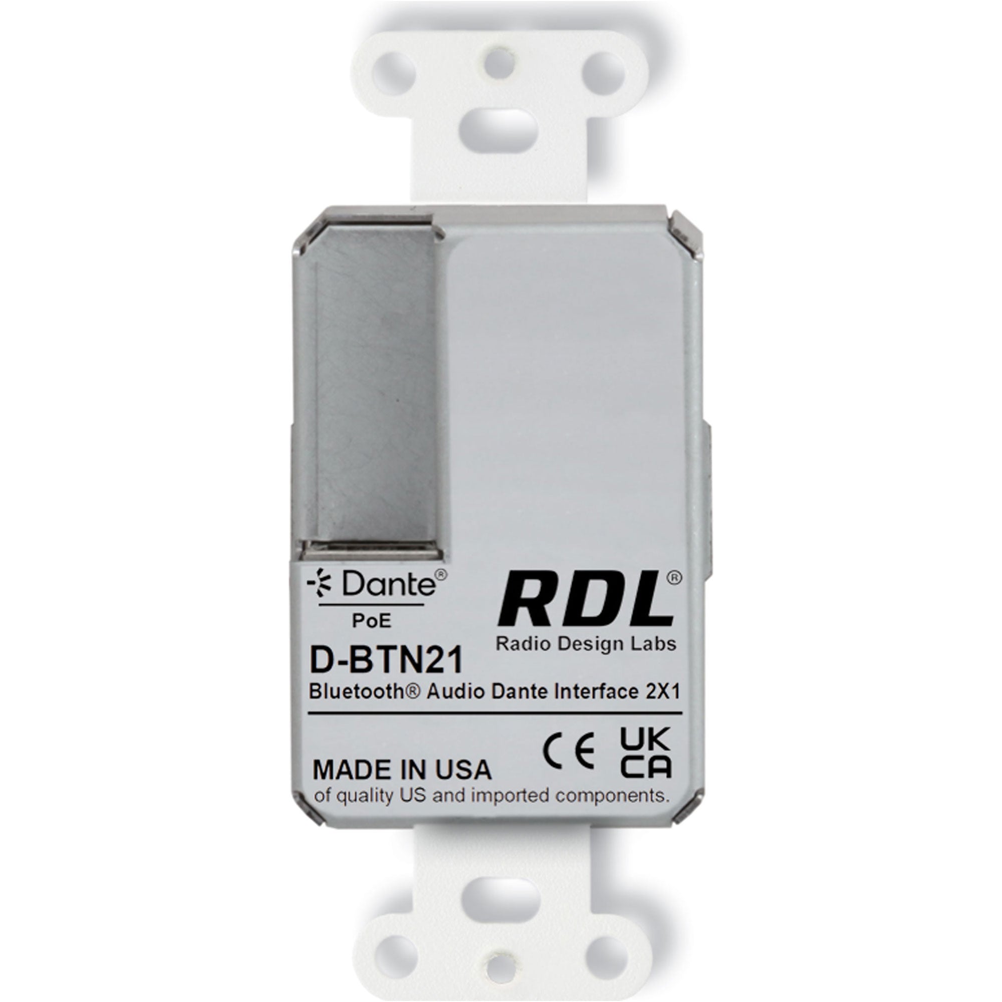 RDL D-BTN21 Bluetooth Audio Dante Network Interface (White)