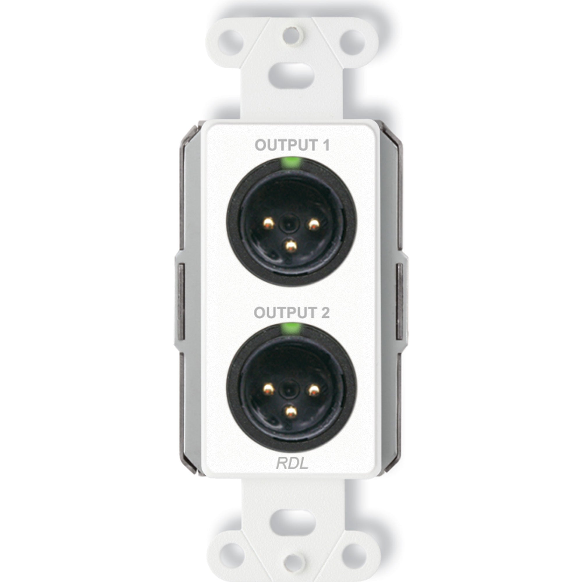 RDL D-RN02 Wall-Mounted Mic/Line Dante Interface 0x2 (White)