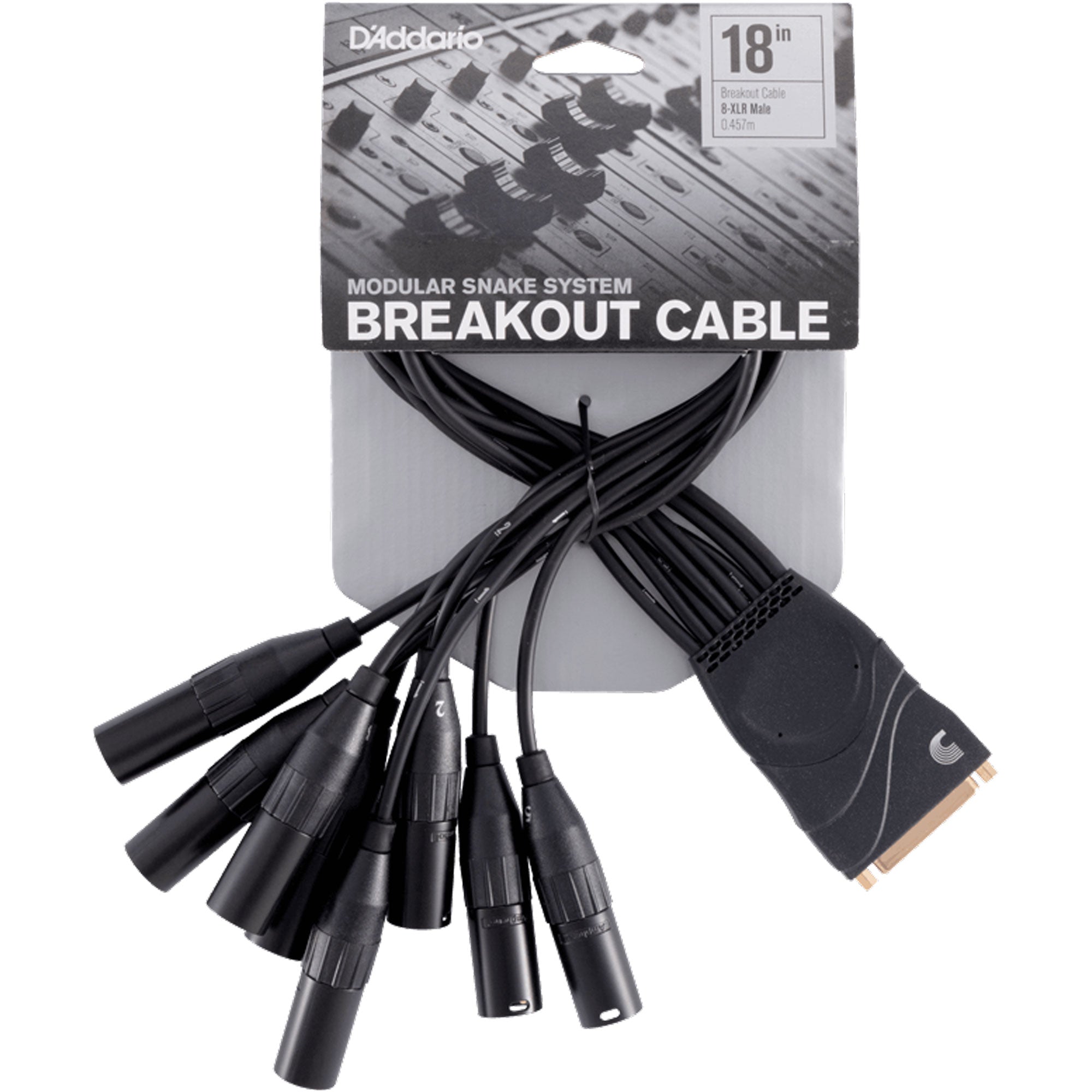 D'Addario PW-XLRMB-01 Modular Snake System Breakout Cable (DB25 Female - XLR Male)