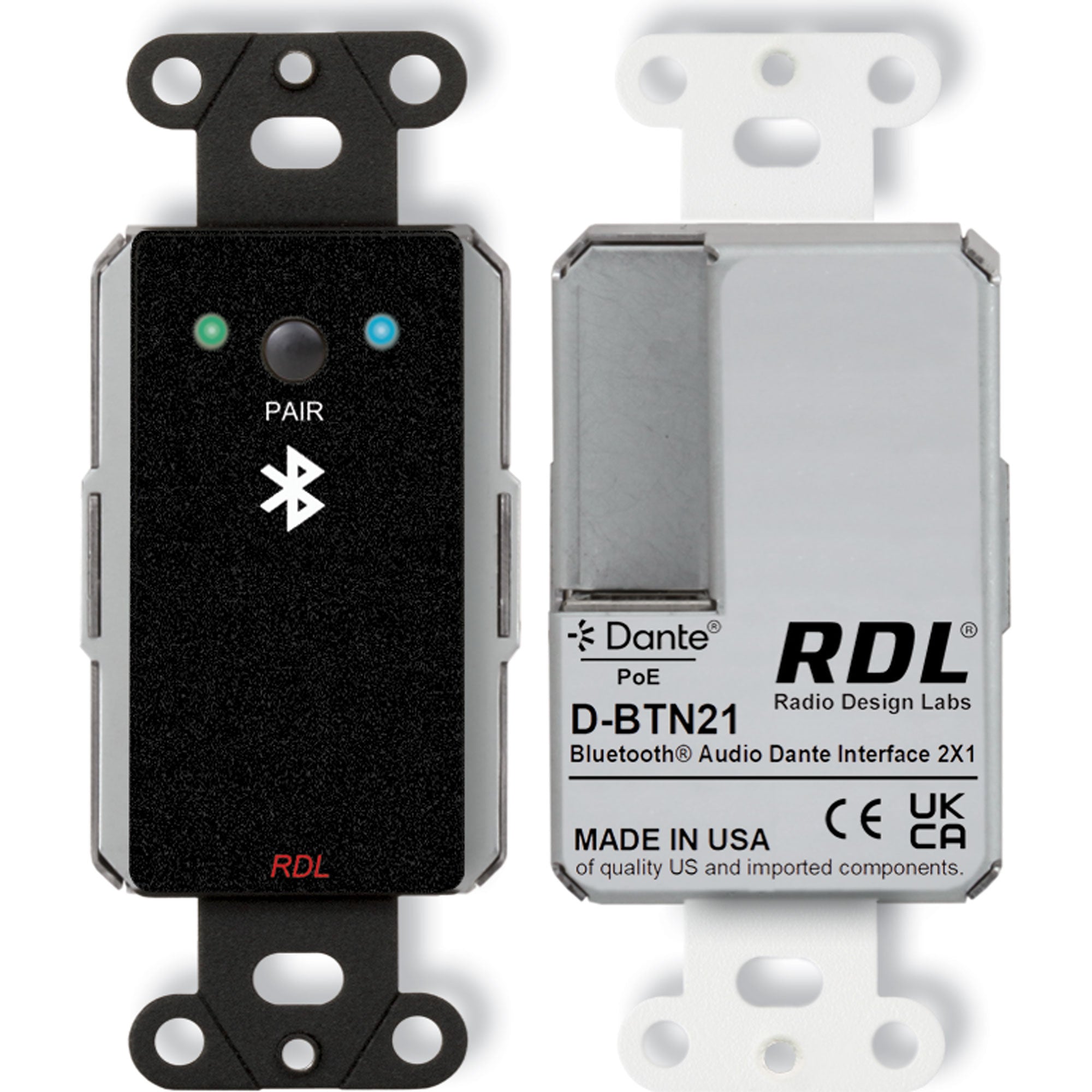 RDL DB-BTN21 Bluetooth Audio Dante Network Interface (Black)