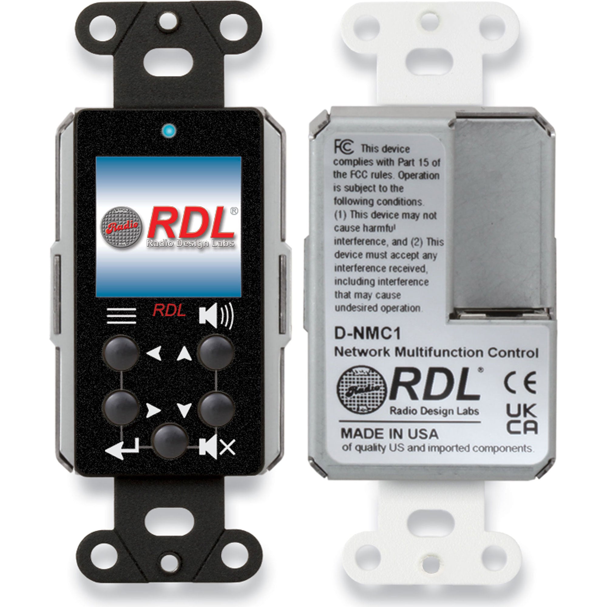 RDL DB-NMC1 Network Remote Control with Screen - Dante (Black)