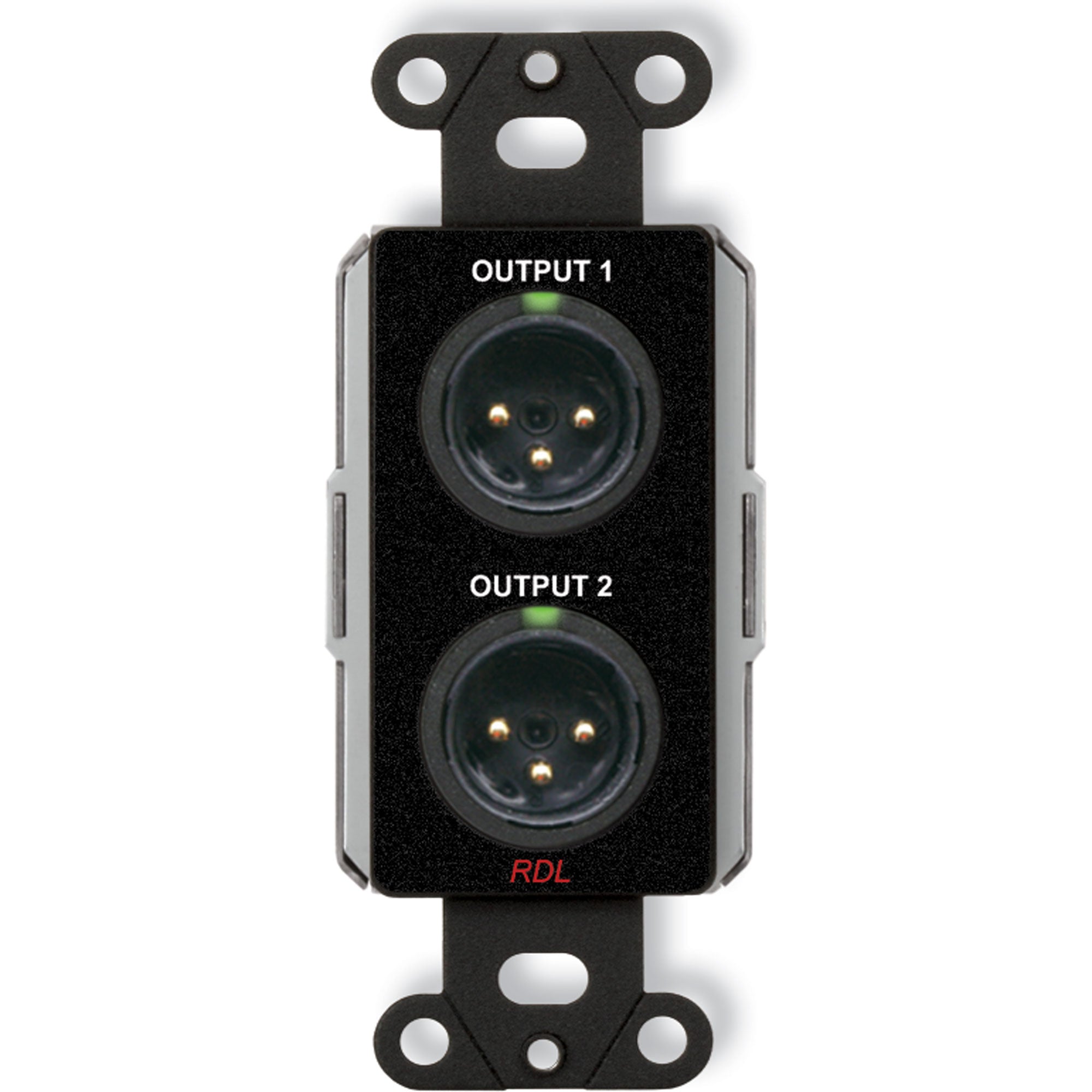 RDL DB-RN02 Wall-Mounted Mic/Line Dante Interface 0x2 (Black)