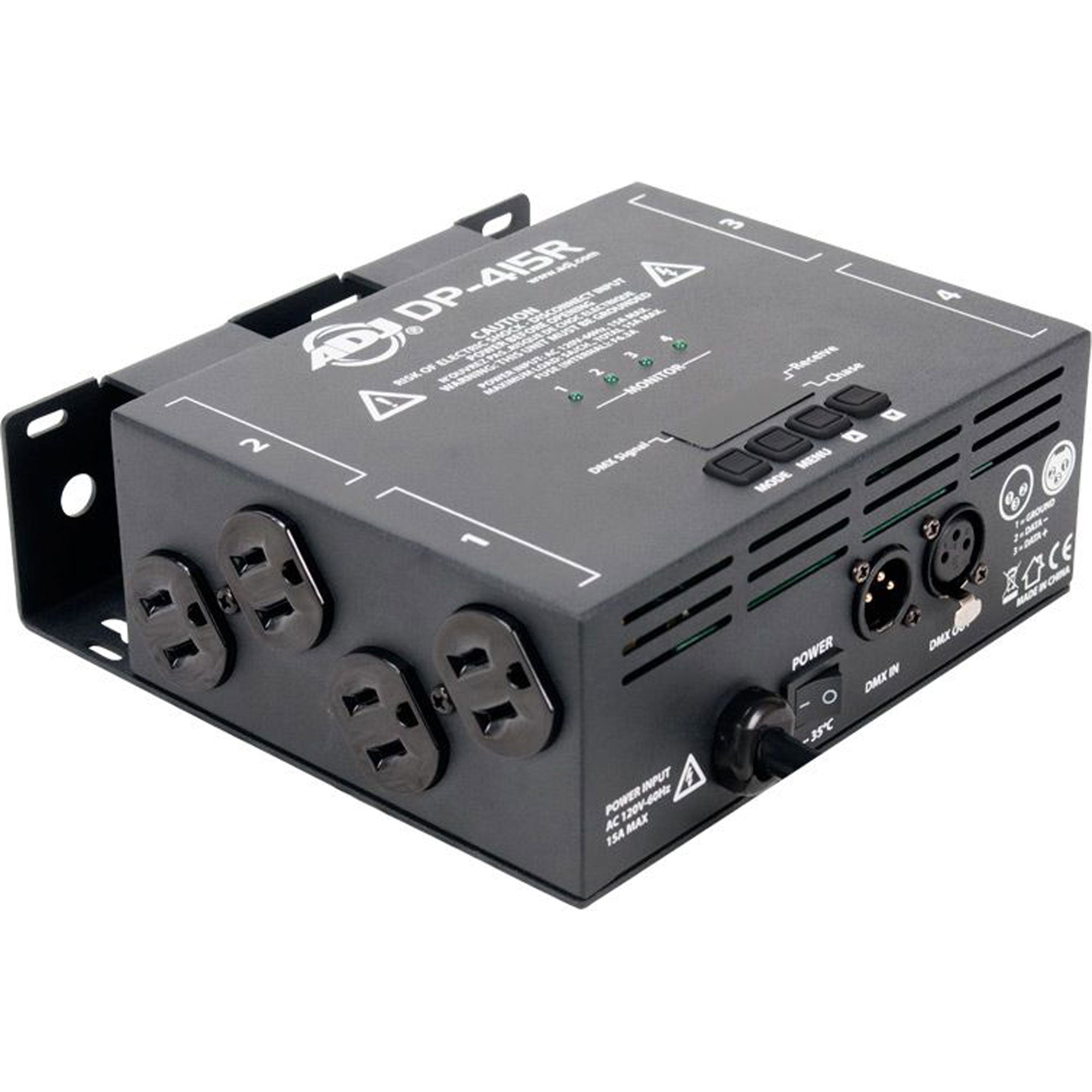 American DJ DP-415R Compact 4-Channel DMX Dimmer and Switch Pack