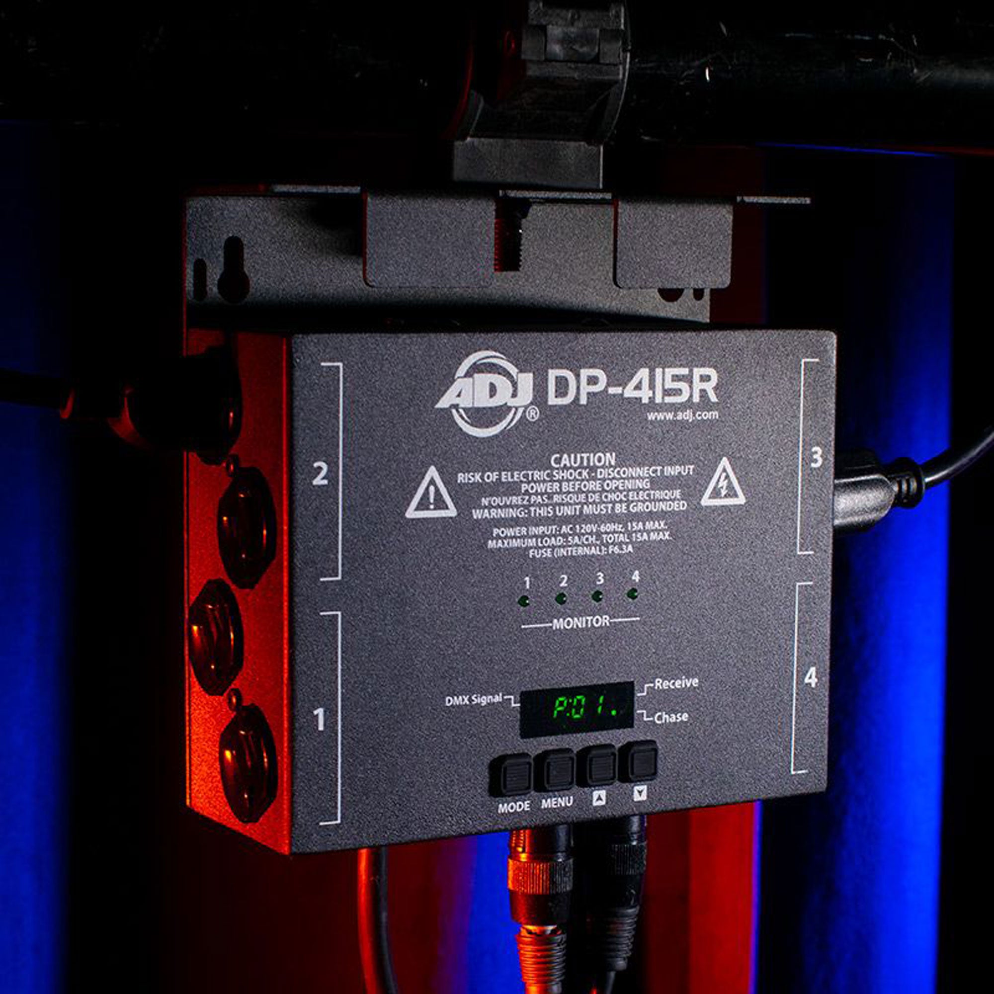 American DJ DP-415R Compact 4-Channel DMX Dimmer and Switch Pack