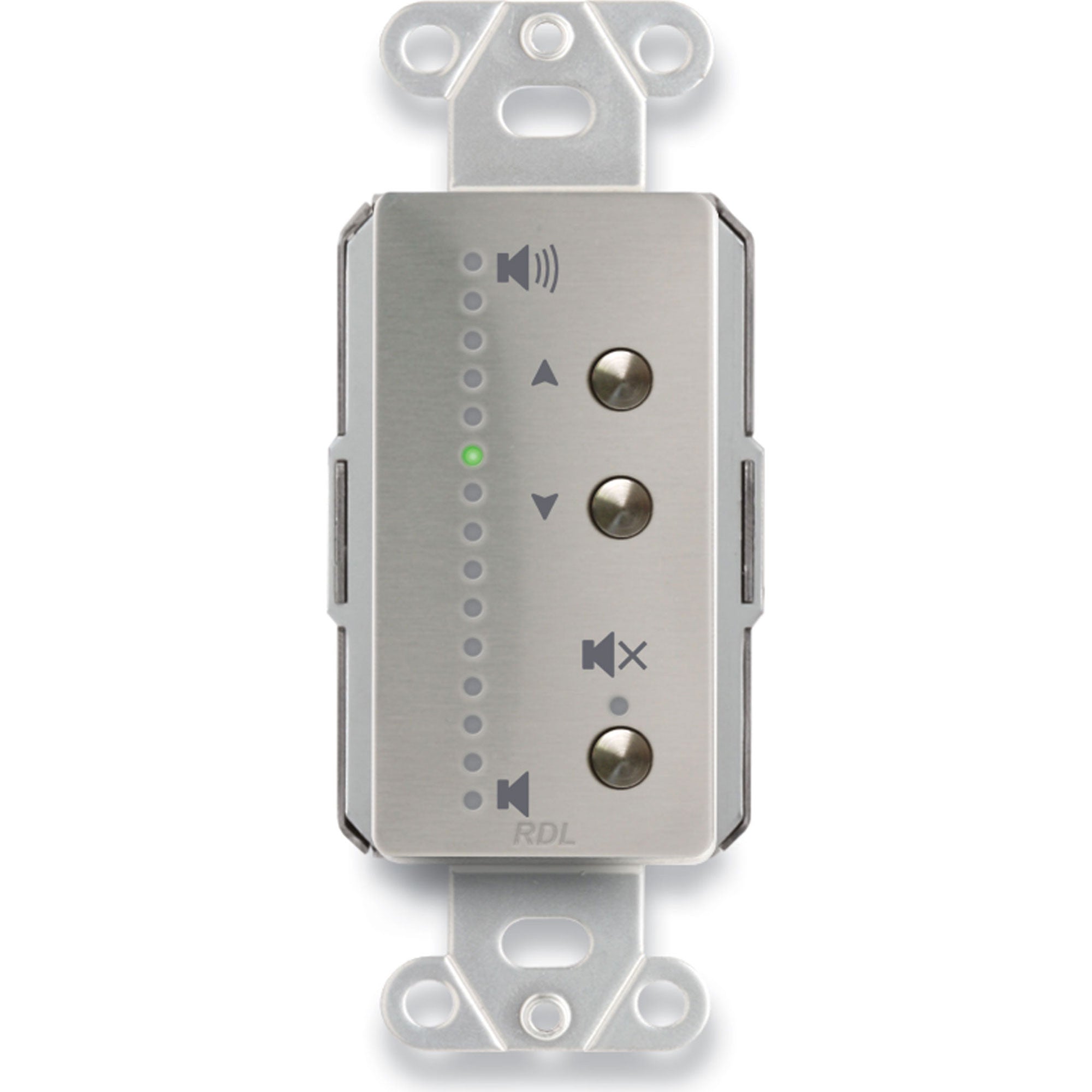 RDL DS-NLC1 Network Remote Control with LEDS - Dante (Stainless Steel)