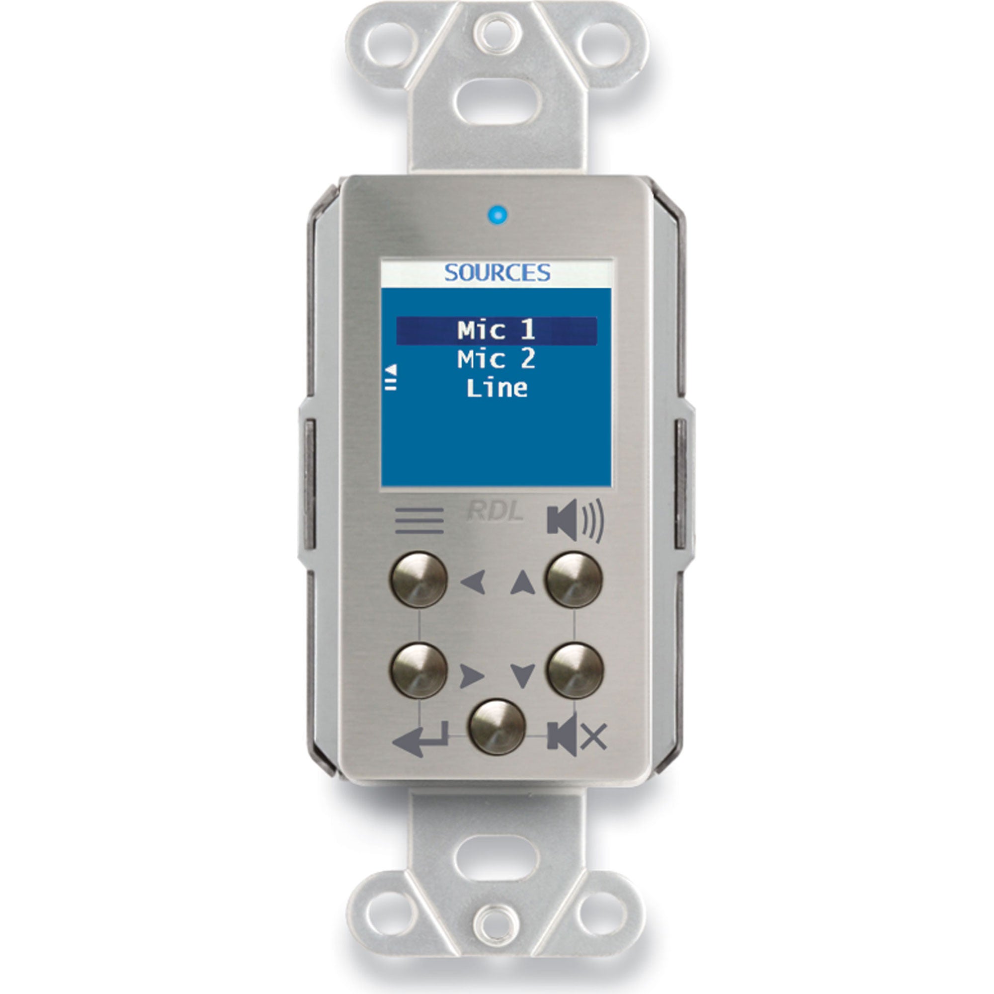 RDL DS-NMC1 Network Remote Control with Screen - Dante (Stainless Steel)
