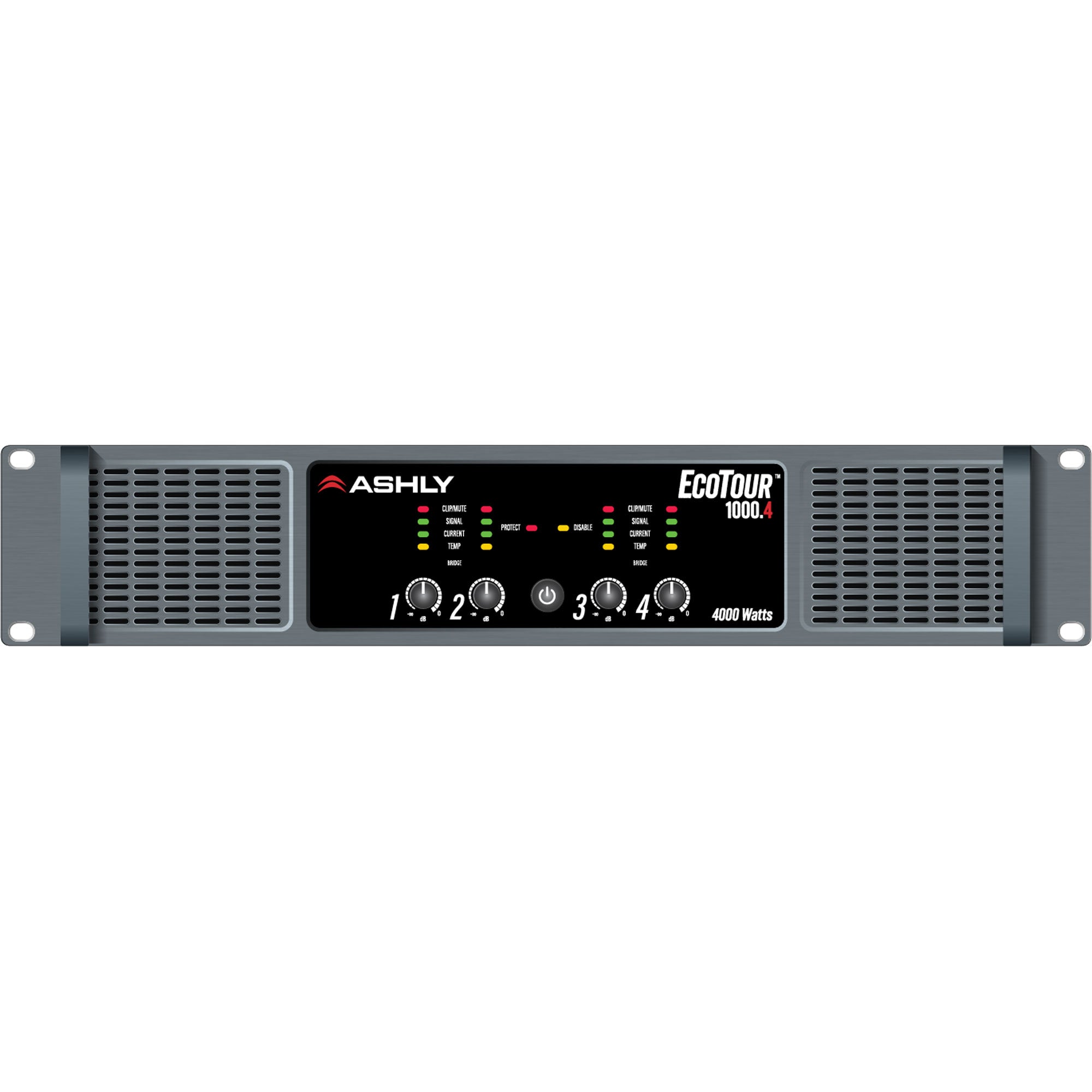 Ashly EcoTour 1000.4 High-Efficiency 4-Channel 4000W Touring Power Amplifier