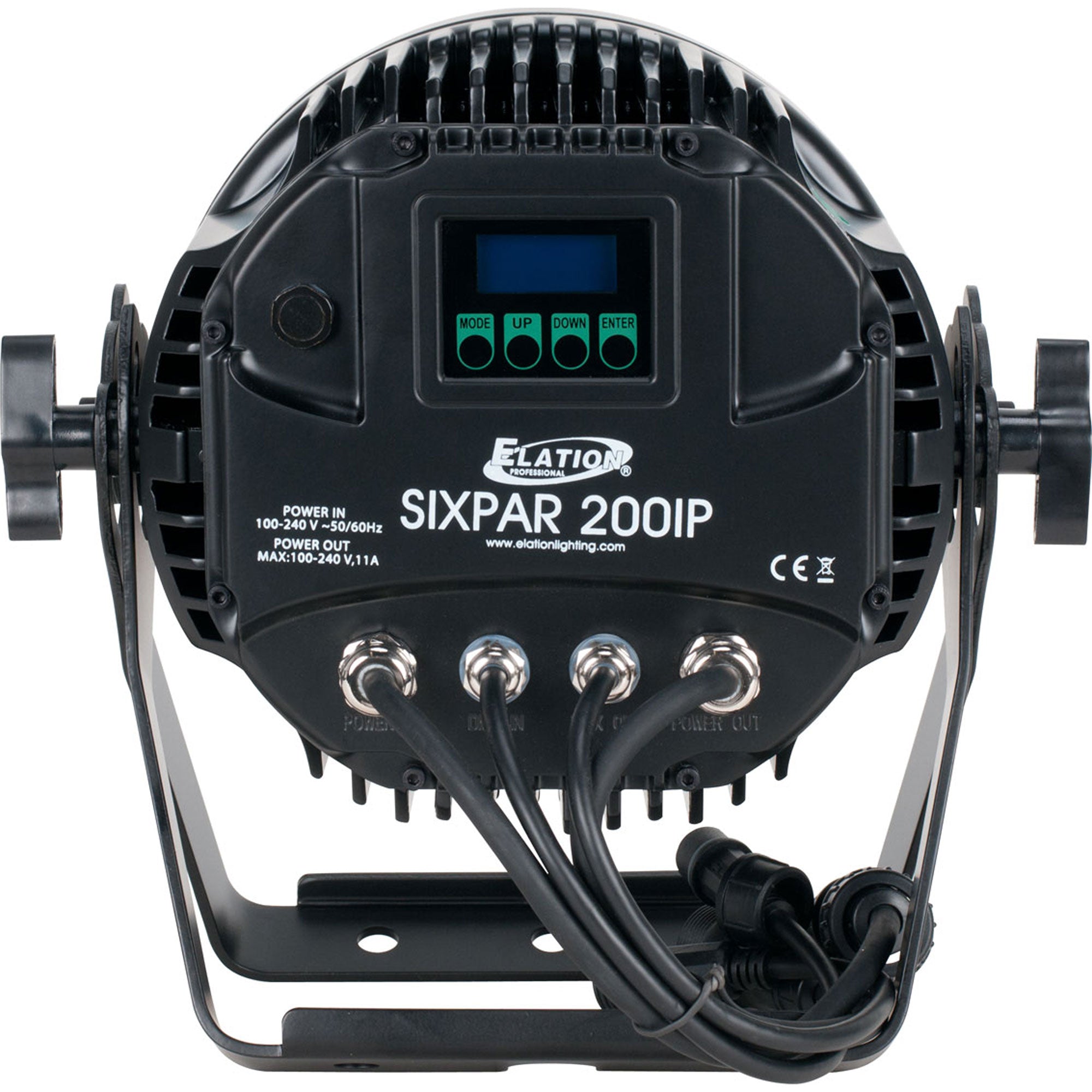 Elation SIXPAR 200IP LED Par Lighting Fixture with 12 RGBAW+UV LEDs (Outdoors, Black)