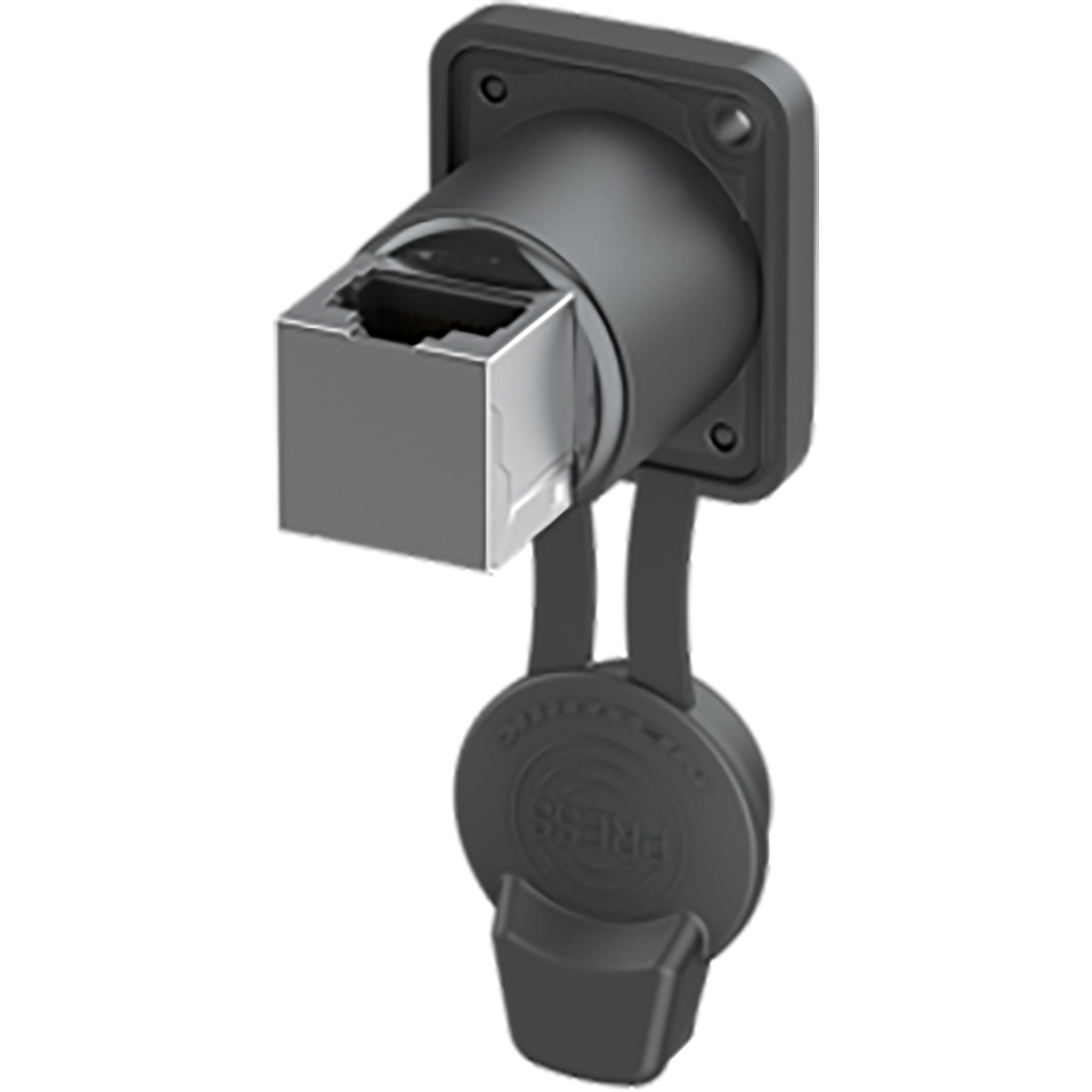 Neutrik NE8FDPU-TOP etherCON RJ45 Right-Angle IP67 Airtight Feedthrough Receptacle (Box of 40)