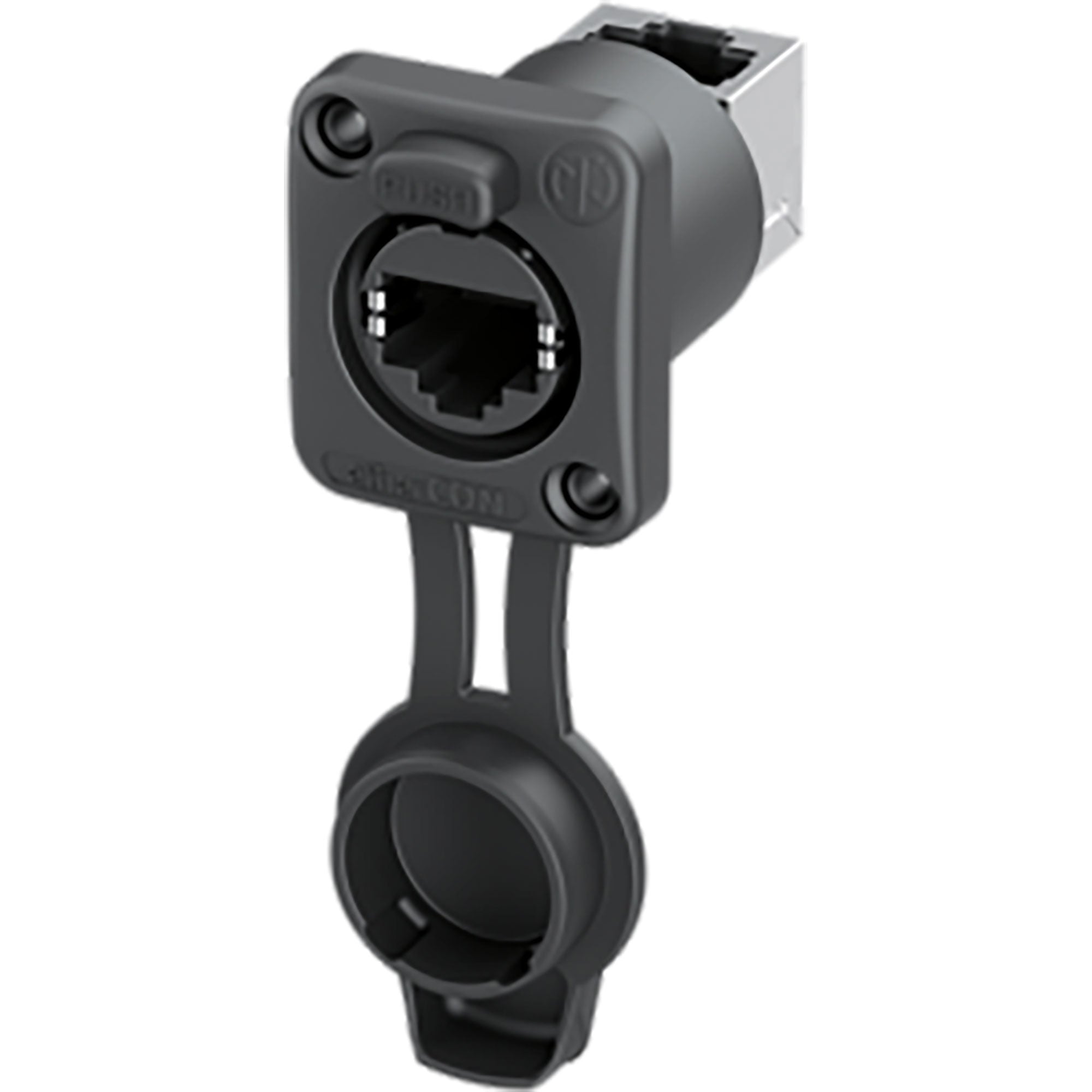 Neutrik NE8FDPU-TOP etherCON RJ45 Right-Angle IP67 Airtight Feedthrough Receptacle (Box of 40)