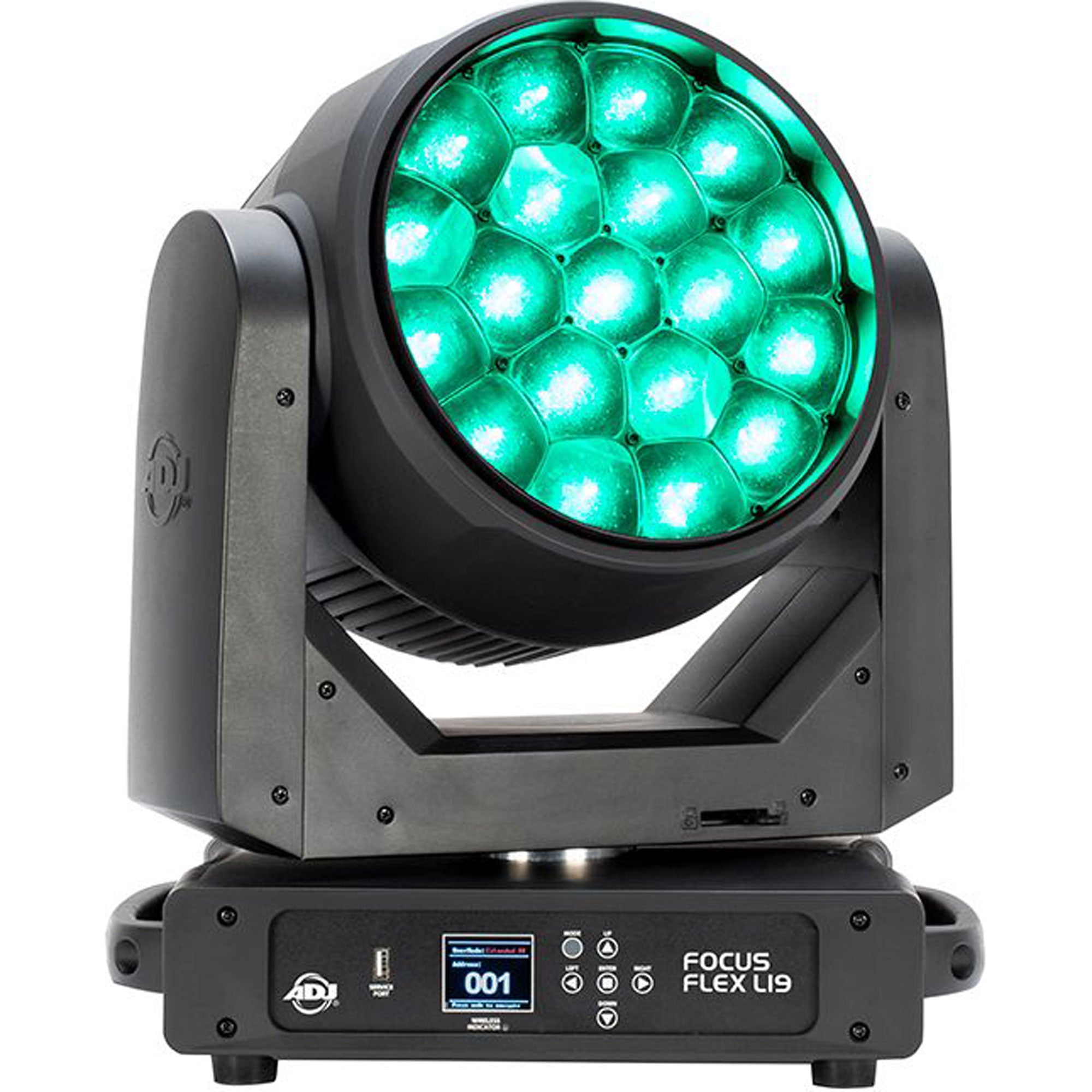 American DJ Focus Flex L19 RGBL LED Moving Head Wash Light Fixture with Pixel Effects
