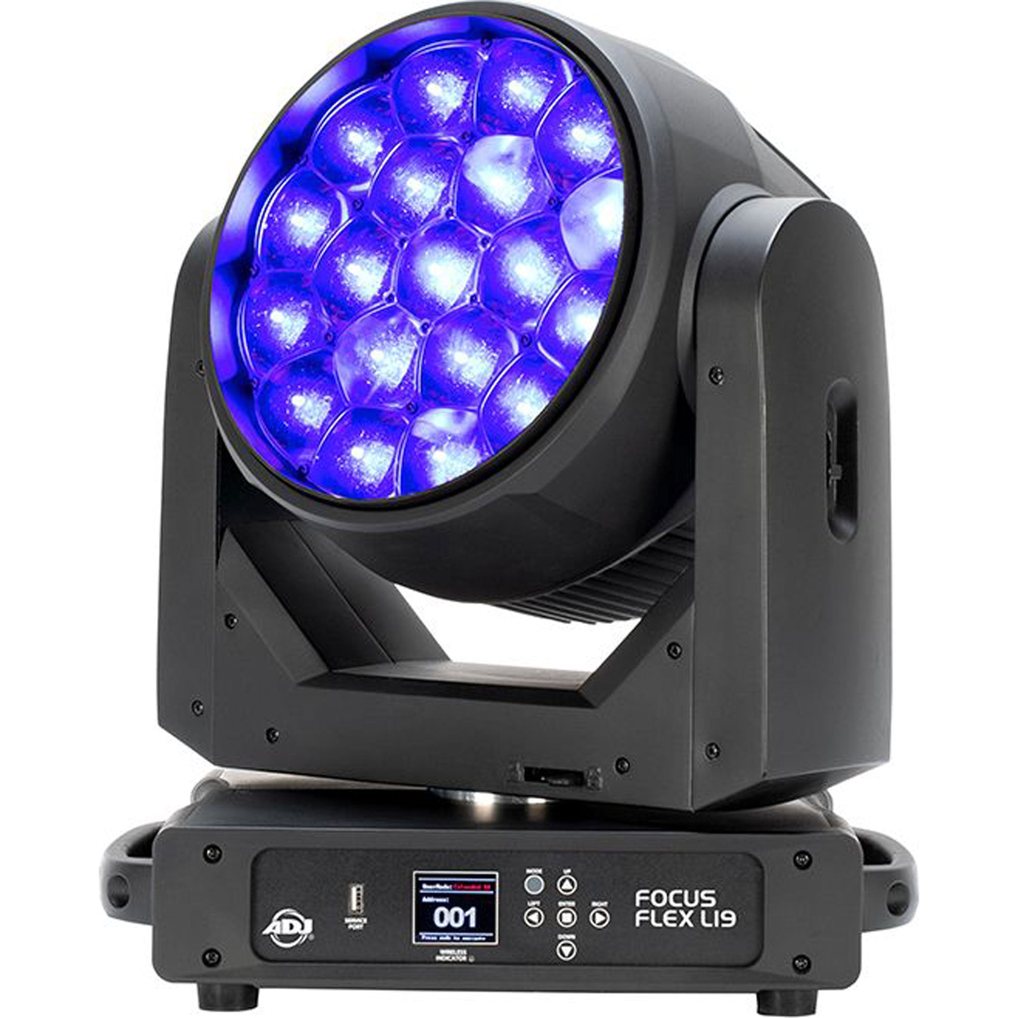 American DJ Focus Flex L19 RGBL LED Moving Head Wash Light Fixture with Pixel Effects