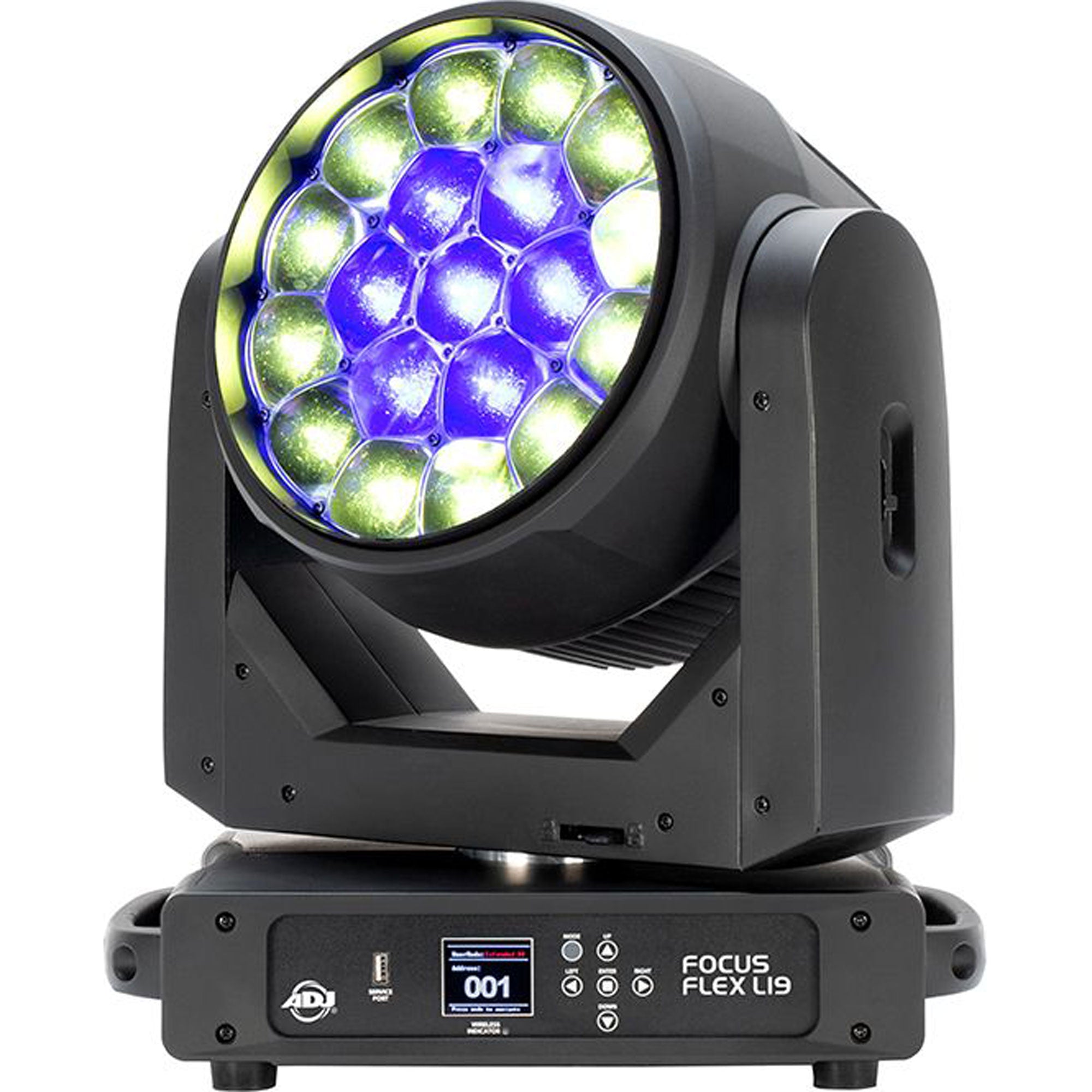 American DJ Focus Flex L19 RGBL LED Moving Head Wash Light Fixture with Pixel Effects