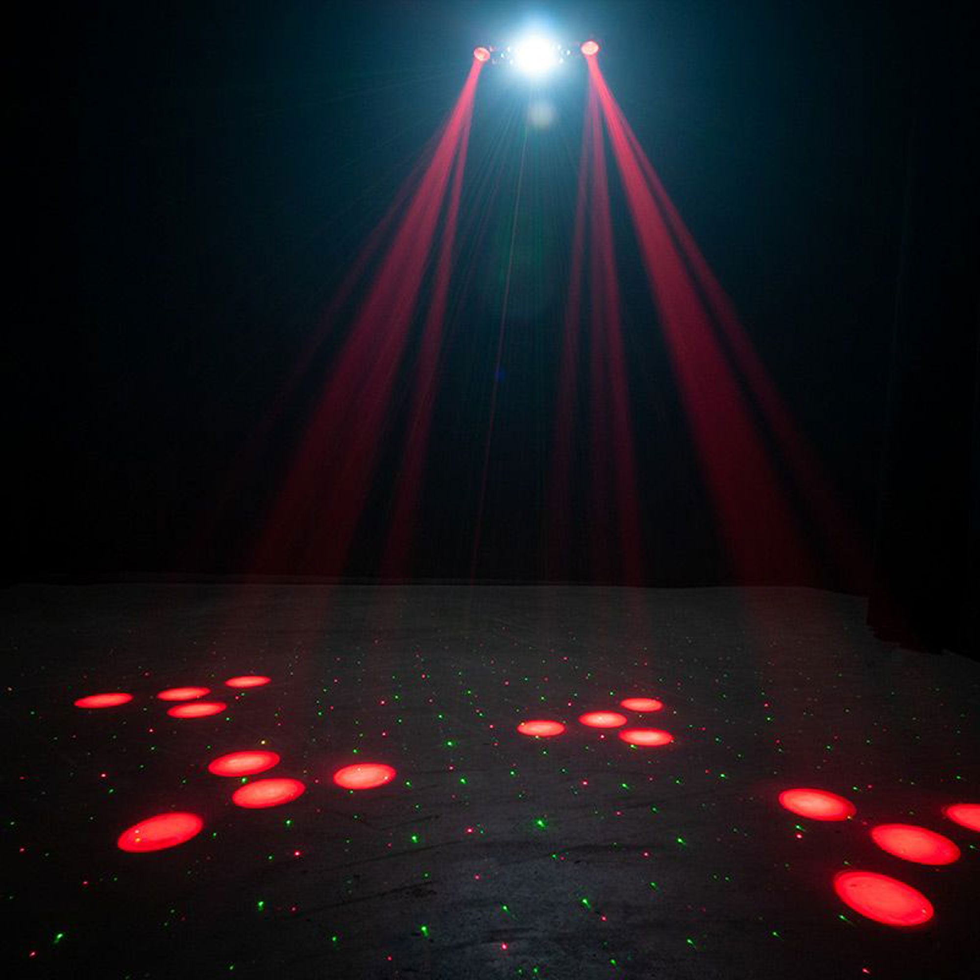 Eliminator Lighting Furious Five RG 5-In-1 Derby, Laser Beams, UV, Wash and Strobe Effect Light