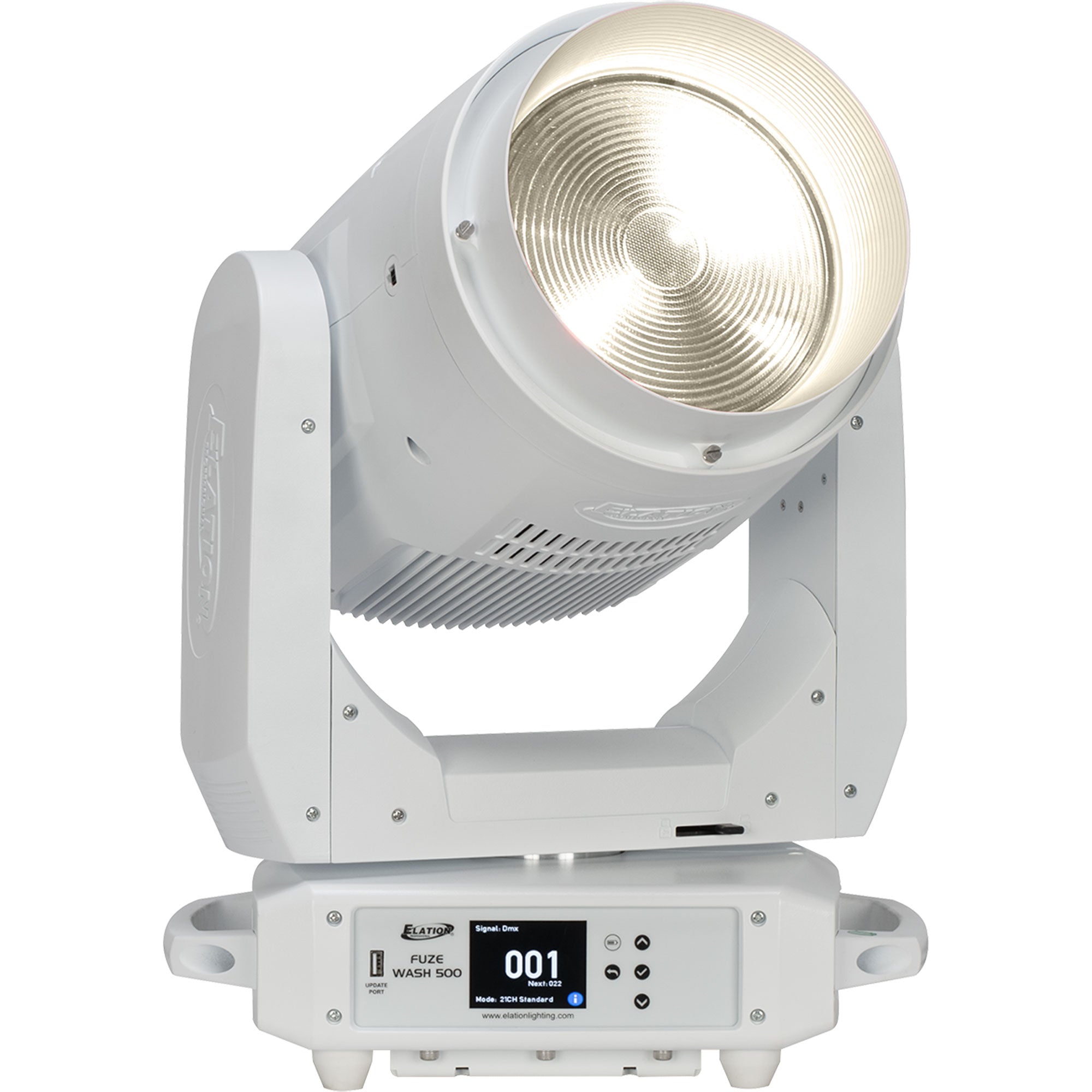 Elation FUZE WASH 500 Moving Head RGBMA LED Wash Light Fixture with Zoom (White)