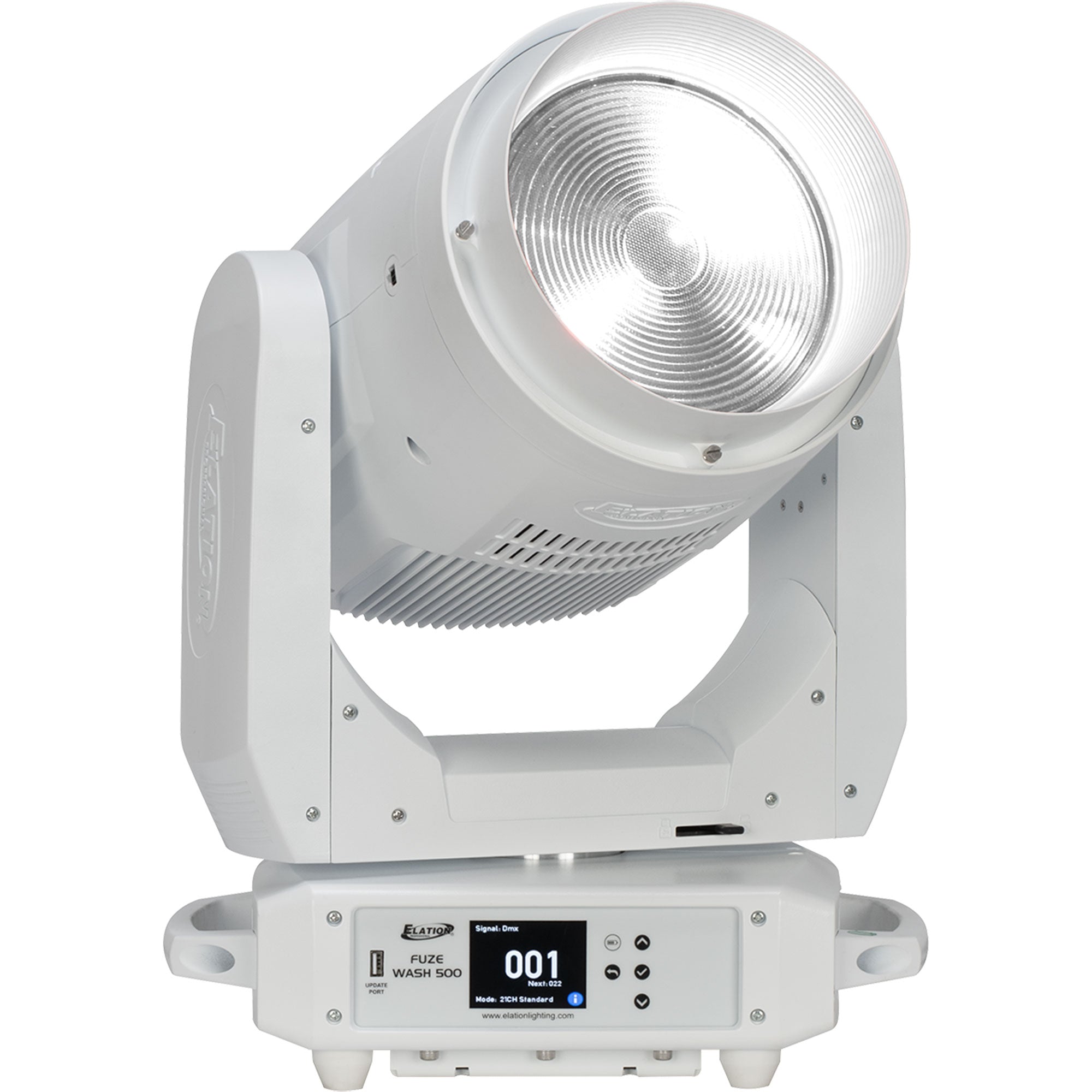 Elation FUZE WASH 500 Moving Head RGBMA LED Wash Light Fixture with Zoom (White)