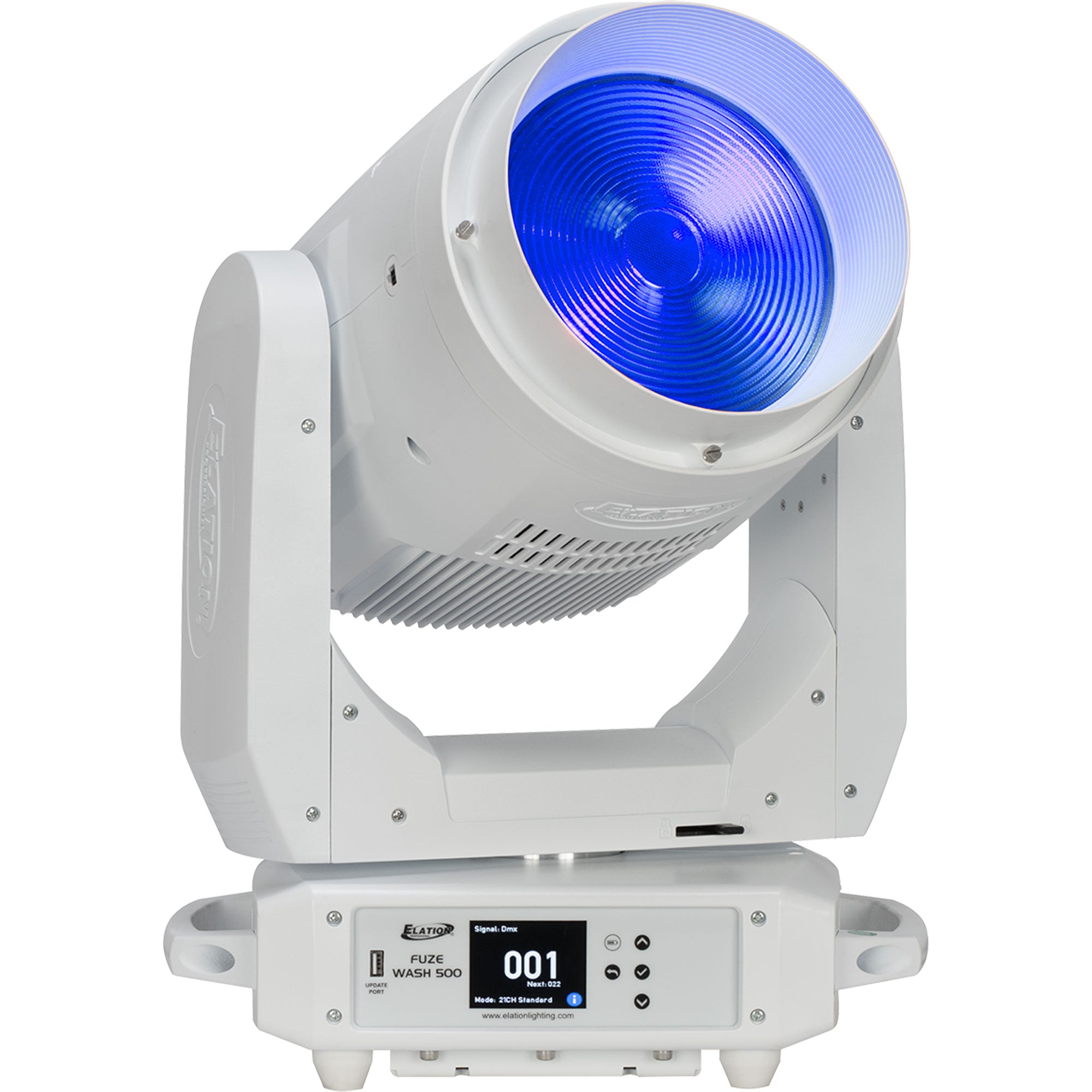 Elation FUZE WASH 500 Moving Head RGBMA LED Wash Light Fixture with Zoom (White)