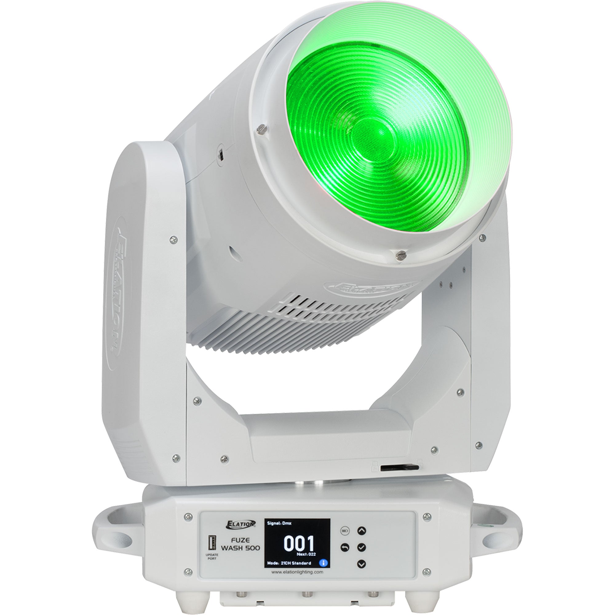 Elation FUZE WASH 500 Moving Head RGBMA LED Wash Light Fixture with Zoom (White)