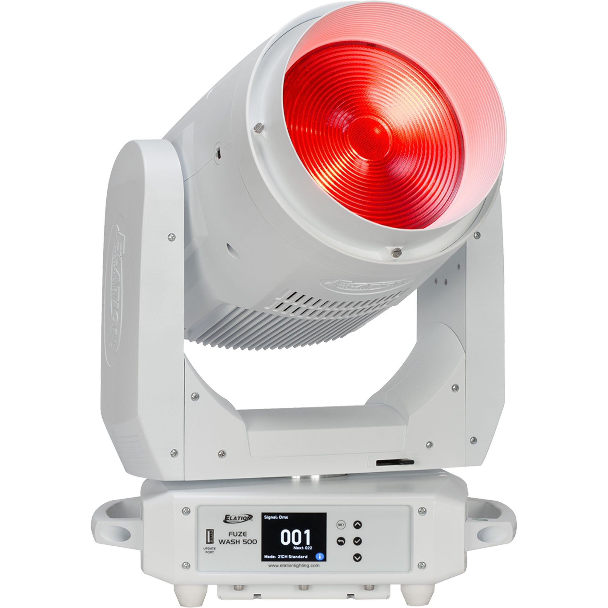 Elation FUZE WASH 500 Moving Head RGBMA LED Wash Light Fixture with Zoom (White)