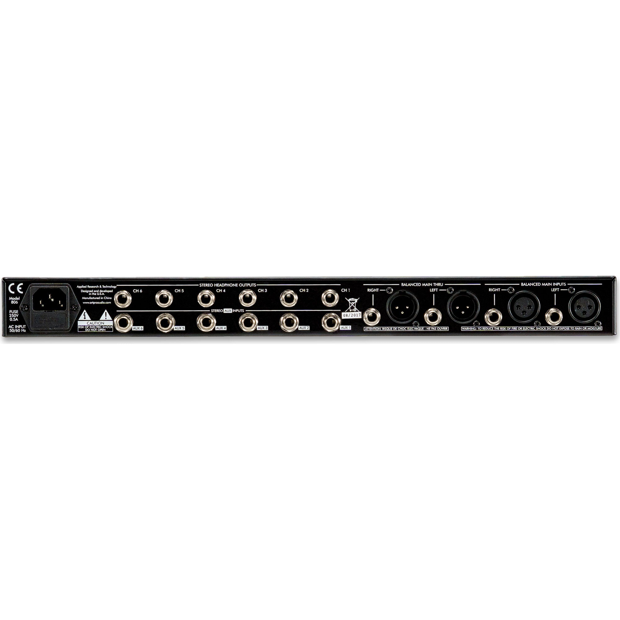 ART HeadAMP 6 Pro Rackmount 6-Channel Stereo Headphone Amplifier