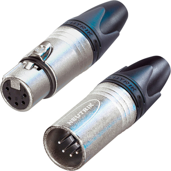 Neutrik XLR Connectors 5-Pin Male and Female Set XX Series (Nickel/Silver)
