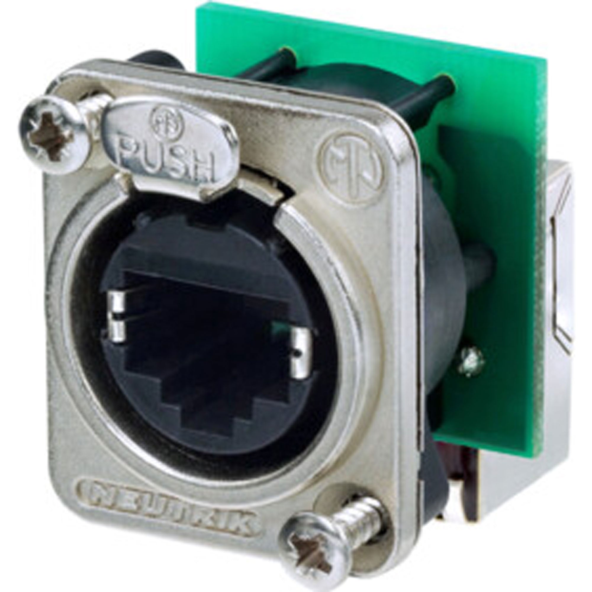 Neutrik NE8FDP-R etherCON RJ45 Right-Angle Feedthrough Receptacle (Nickel, Box of 50)