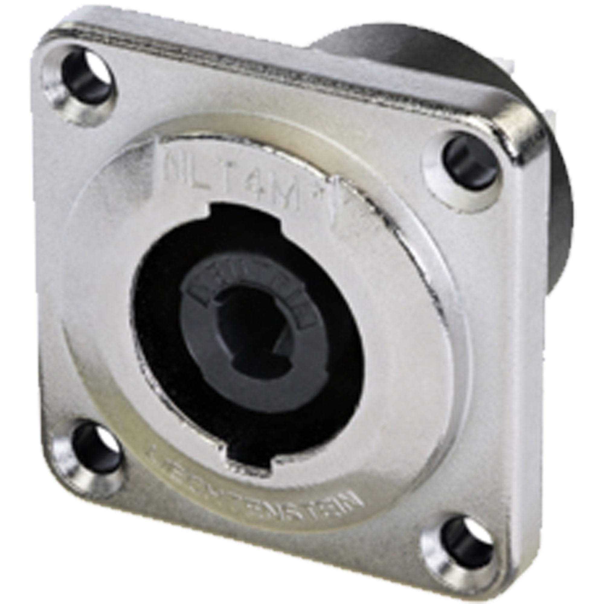 Neutrik NLT4MPXX 4-Pole Male speakON Panel Mount Chassis Connector (Nickel/Silver)