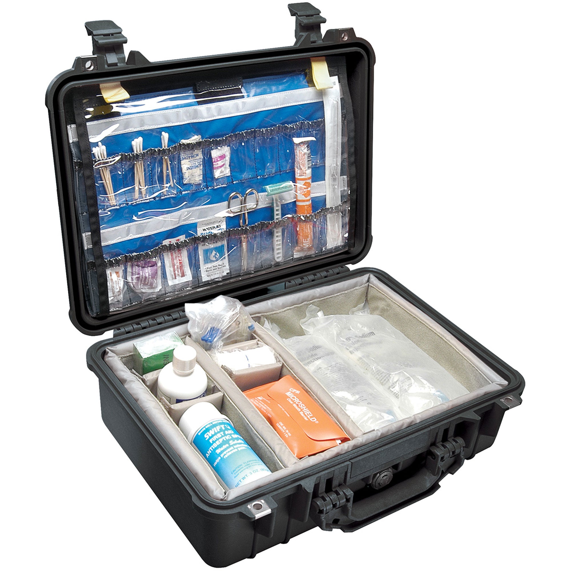 Pelican 1500EMS Protector Case with EMS Organizer and Dividers (Black)