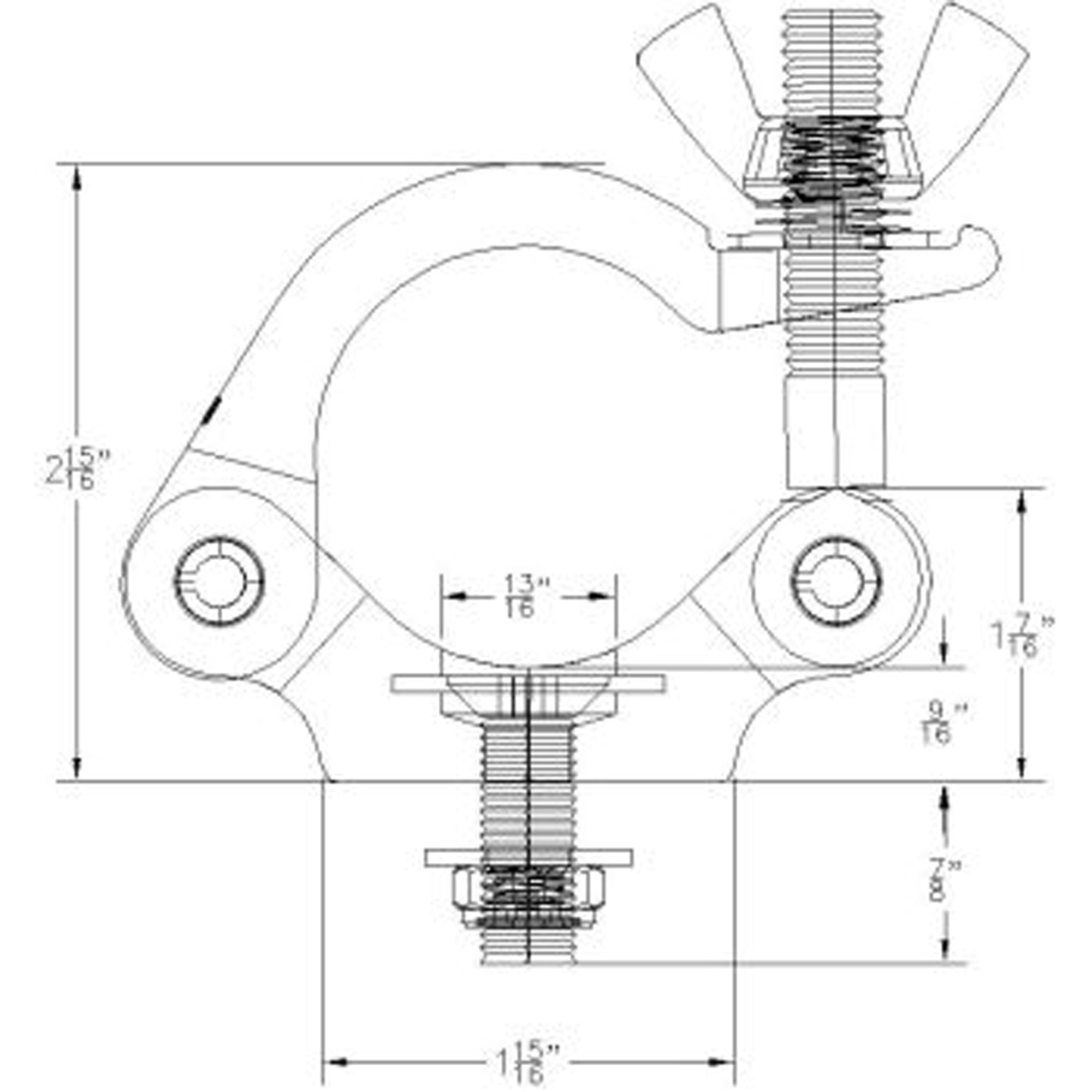 Global Truss Pro Clamp Heavy Duty Clamp for 50mm Tubing (Silver)