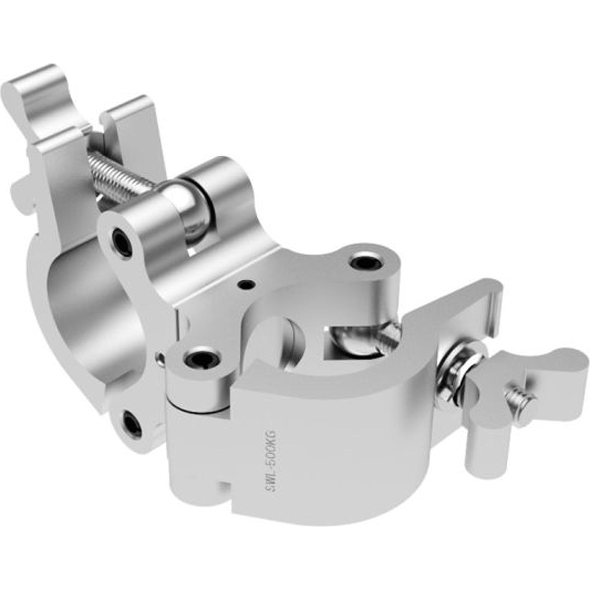 Global Truss Pro Swivel Clamp Heavy-Duty Dual Swivel Clamp for 50mm Tubing (Silver)