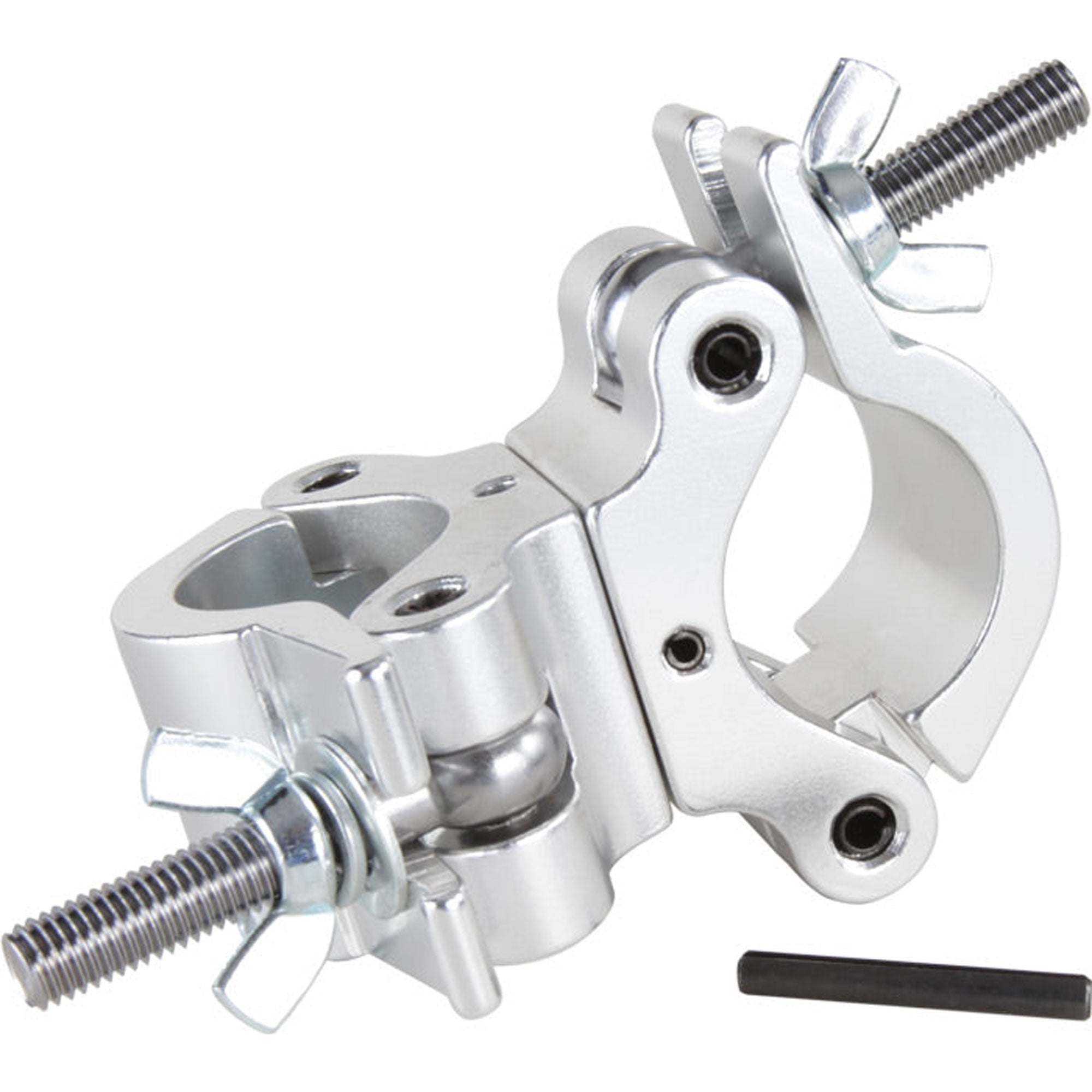 American DJ Pro Swivel Clamp Heavy-Duty Dual Swivel Clamp for 50mm Tubing (Silver)