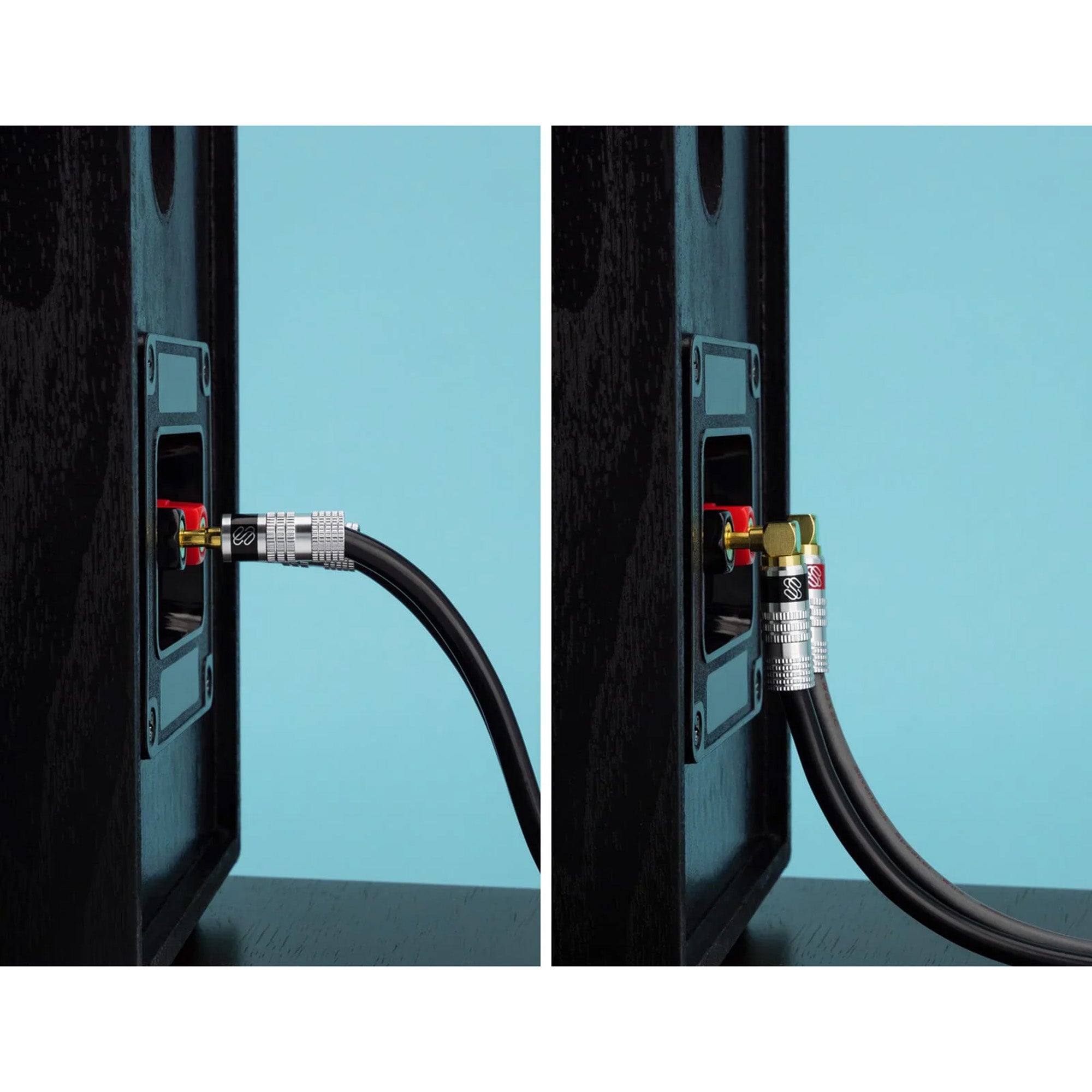 Sewell Silverback Gold Plated Dual-Screw Right Angle Banana Plugs (6 Red & 6 Black)