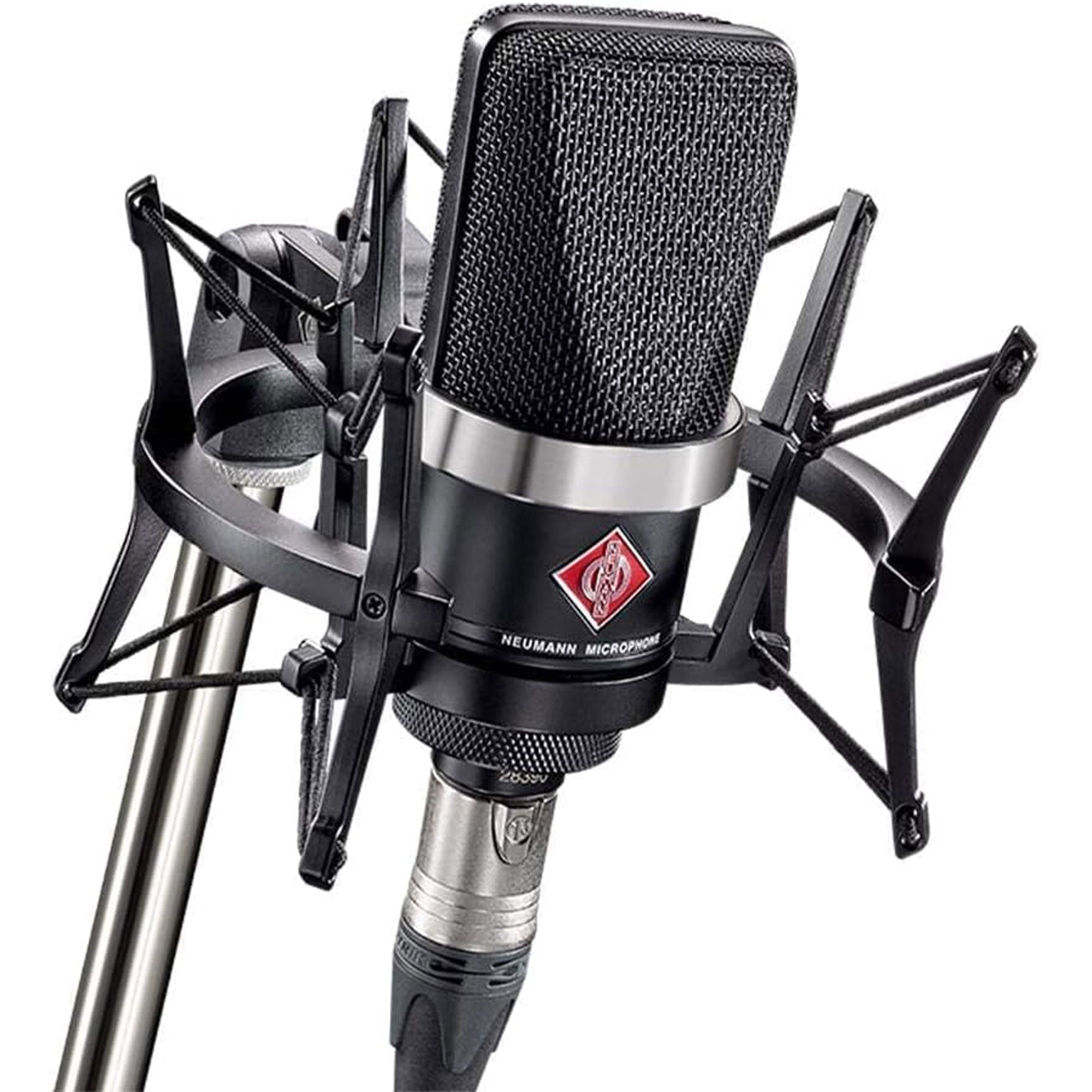 Neumann TLM 102 BK Studio Set Large-Diaphragm Cardioid Condenser Microphone with Shockmount (Black)