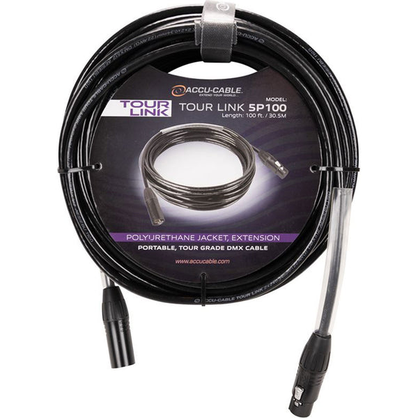 American DJ Tour Link 5P100 Professional Accu-Cable Series 5-Pin DMX Cable (100')
